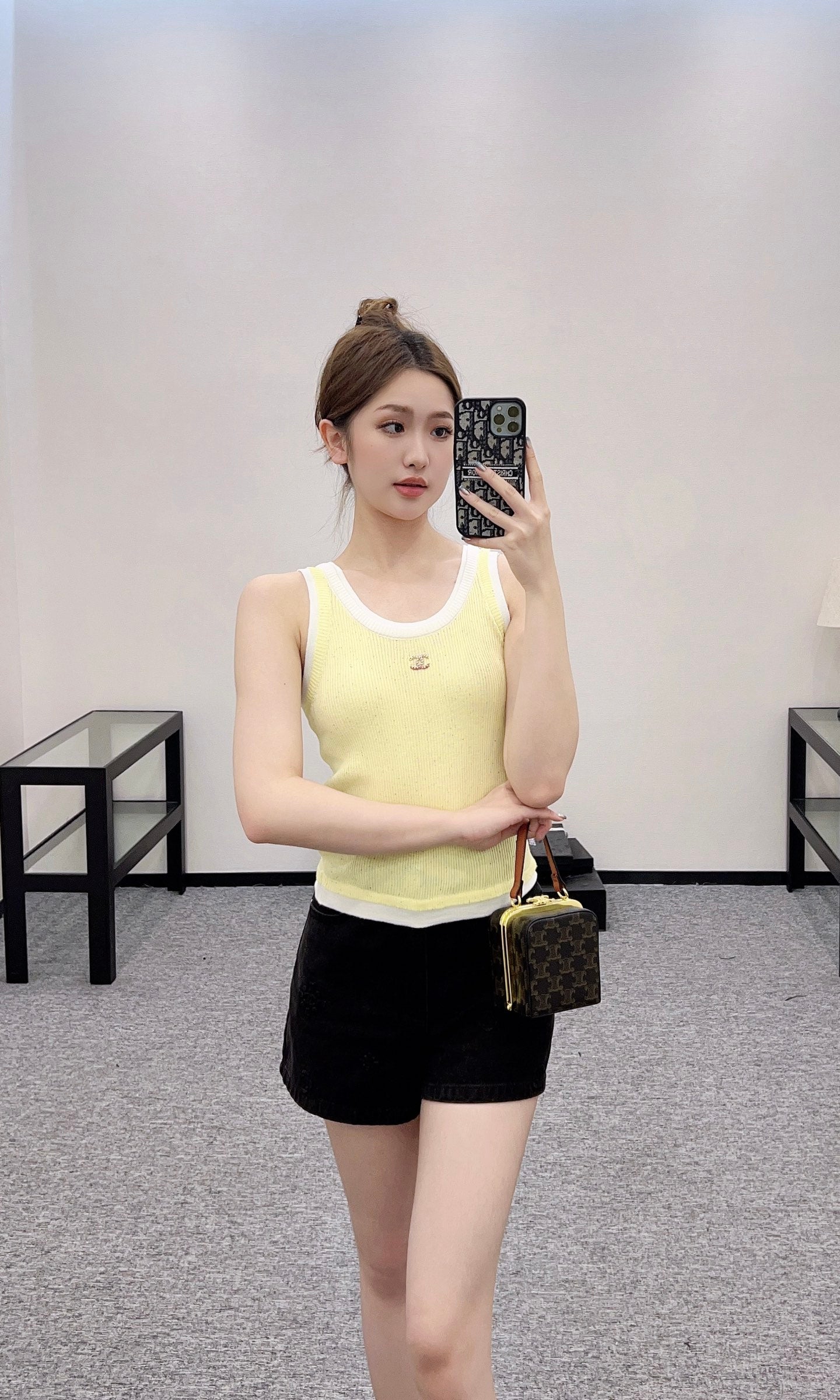 C*♥2025 new products Fake two-piece knitted vest