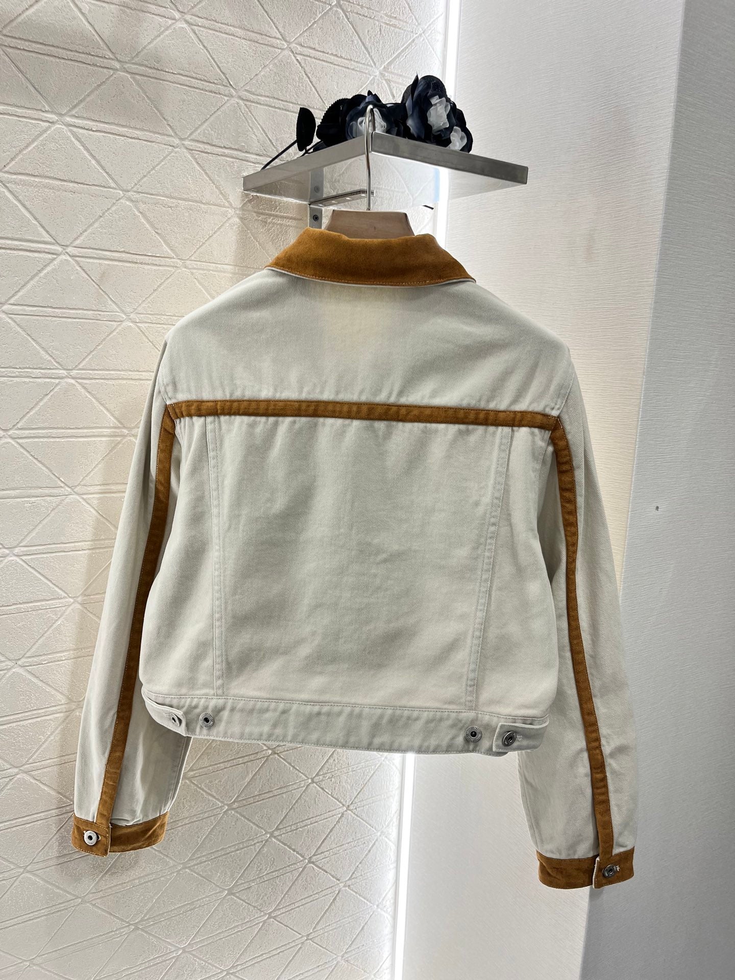 Mi*mi*♥2025 new products are on sale Spliced denim jacket and shorts set