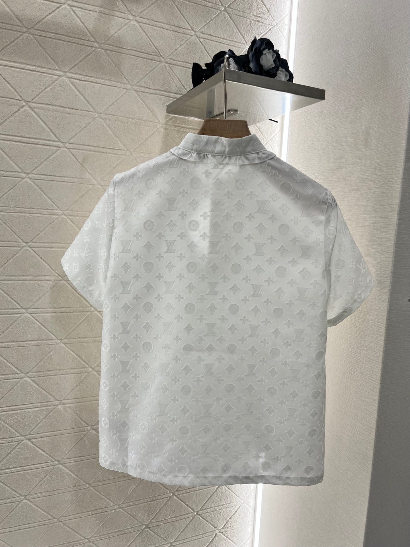 L*♥2025 new products Jacquard short-sleeved top