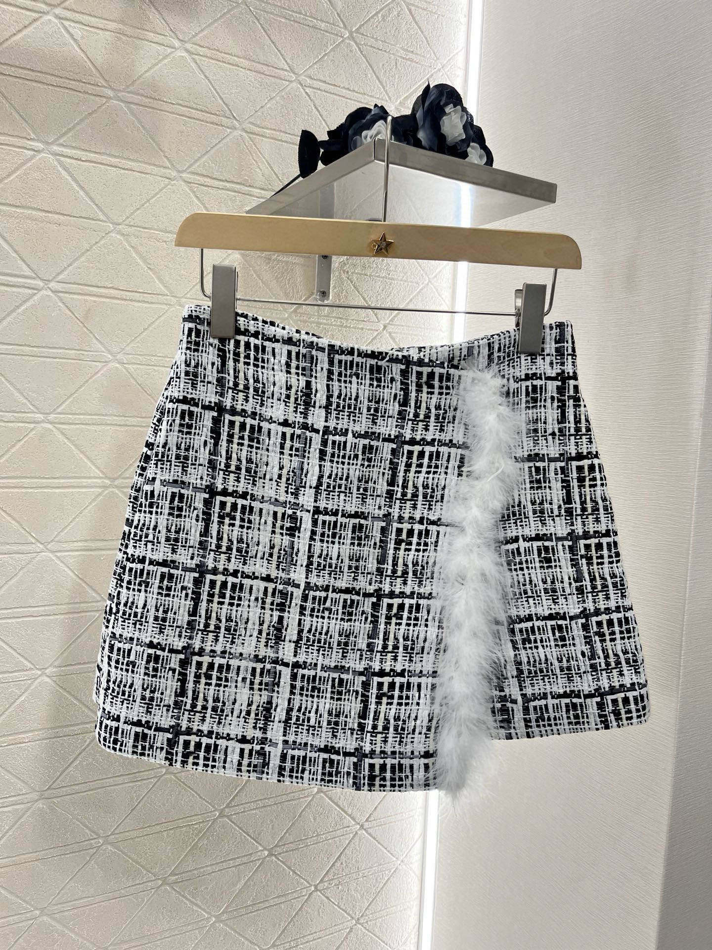C*♥2025 new products Feather braided dress skirt and pants set