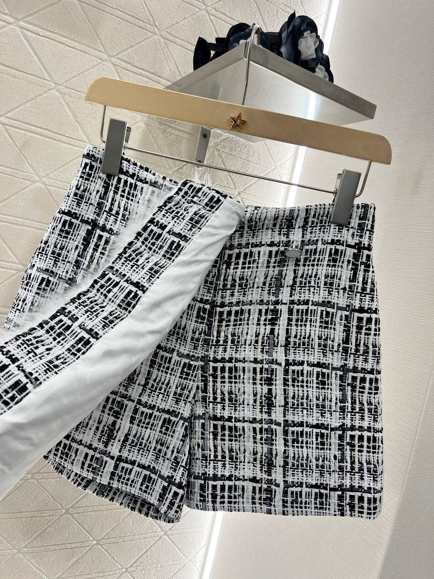 C*♥2025 new products Feather braided dress skirt and pants set
