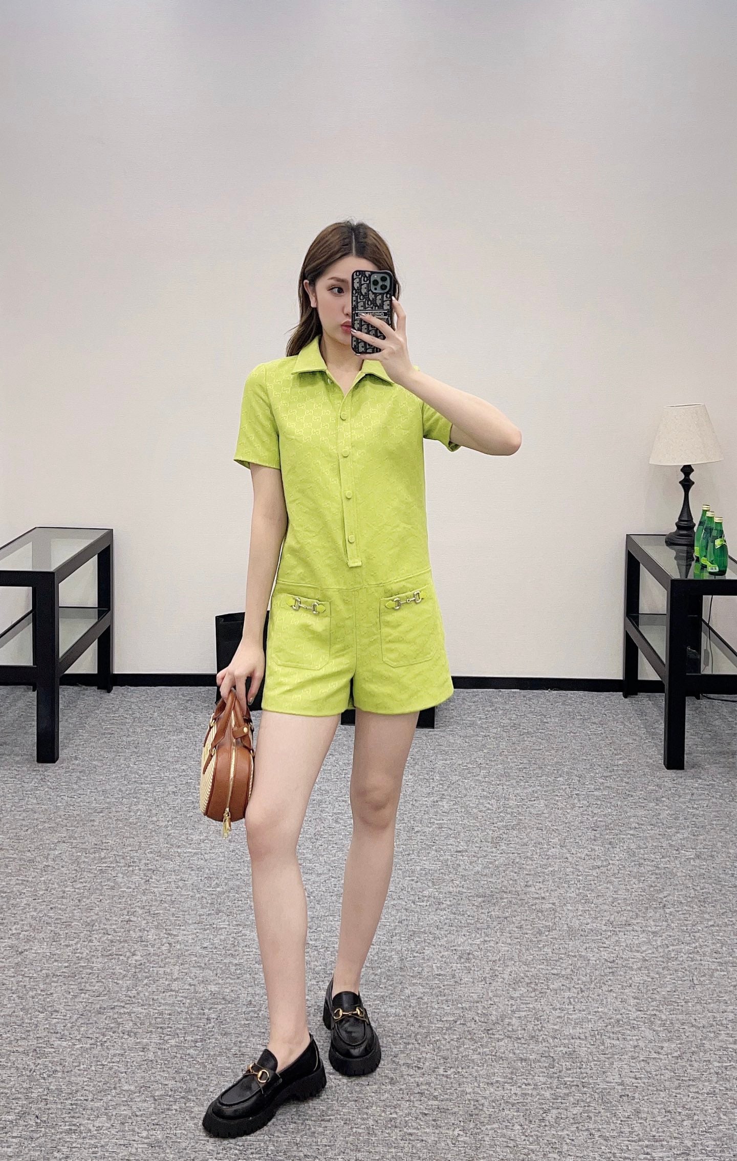 G*♥2025 new products are on sale Lapel jacquard jumpsuit
