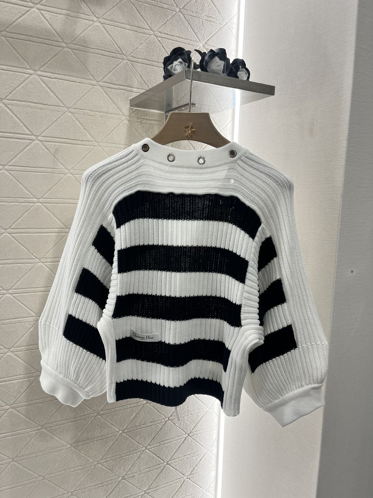 D*♥2025 new products Drawstring striped knitted top