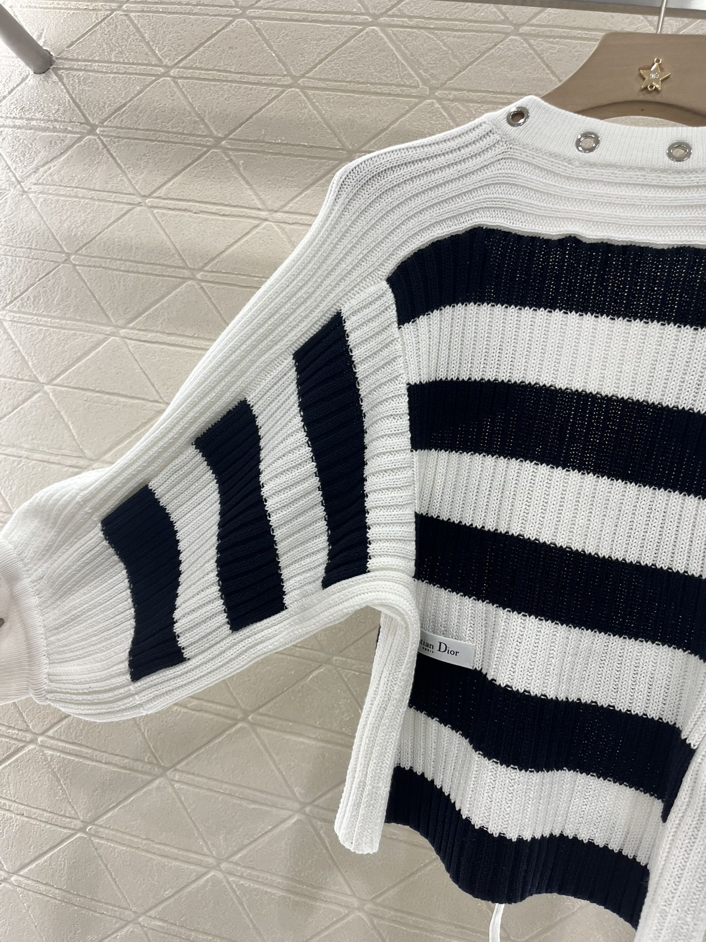 D*♥2025 new products Drawstring striped knitted top