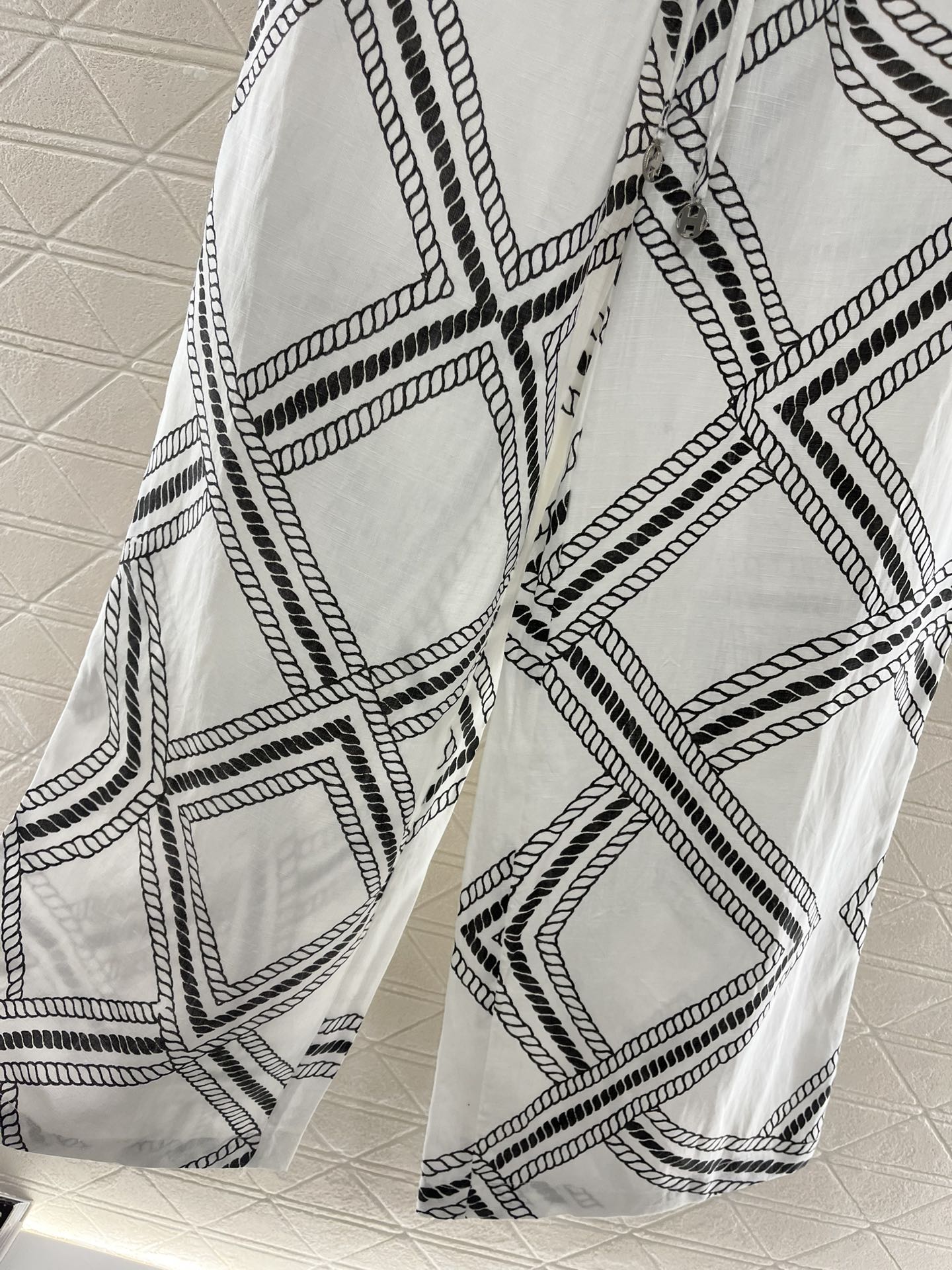 H*♥2025 new products are on sale Linen printed straight pants