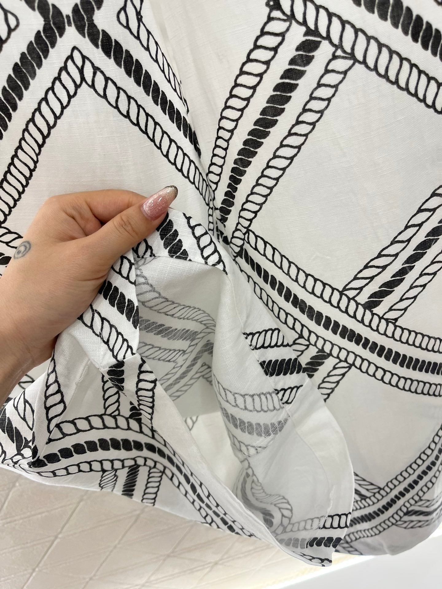H*♥2025 new products are on sale Linen printed straight pants