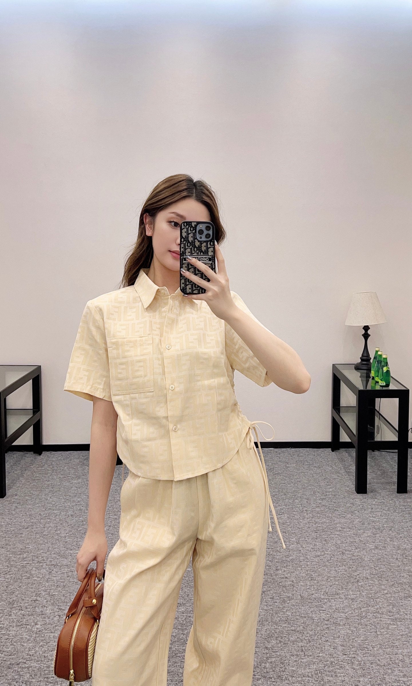 F*♥2025 new products are on sale Jacquard zipper top and pants set