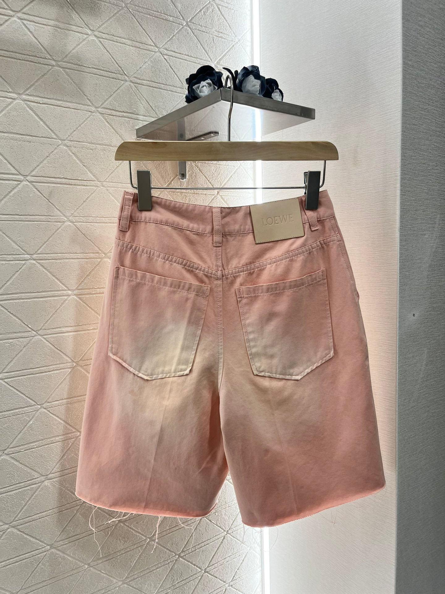 L*♥2025 new products are on sale Denim gradient shirt and shorts set