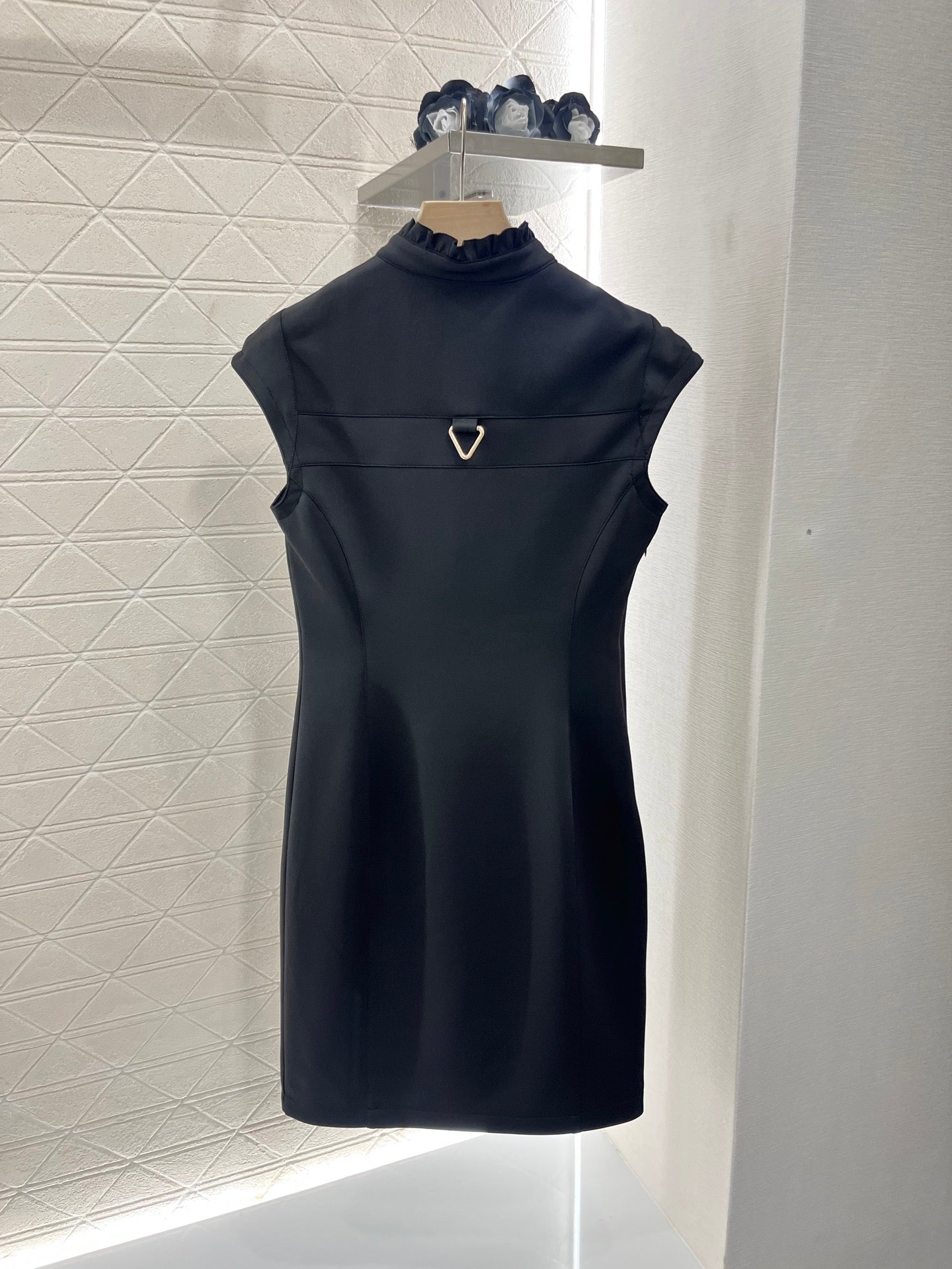 L*♥2025 new products Zipper lace stand collar dress