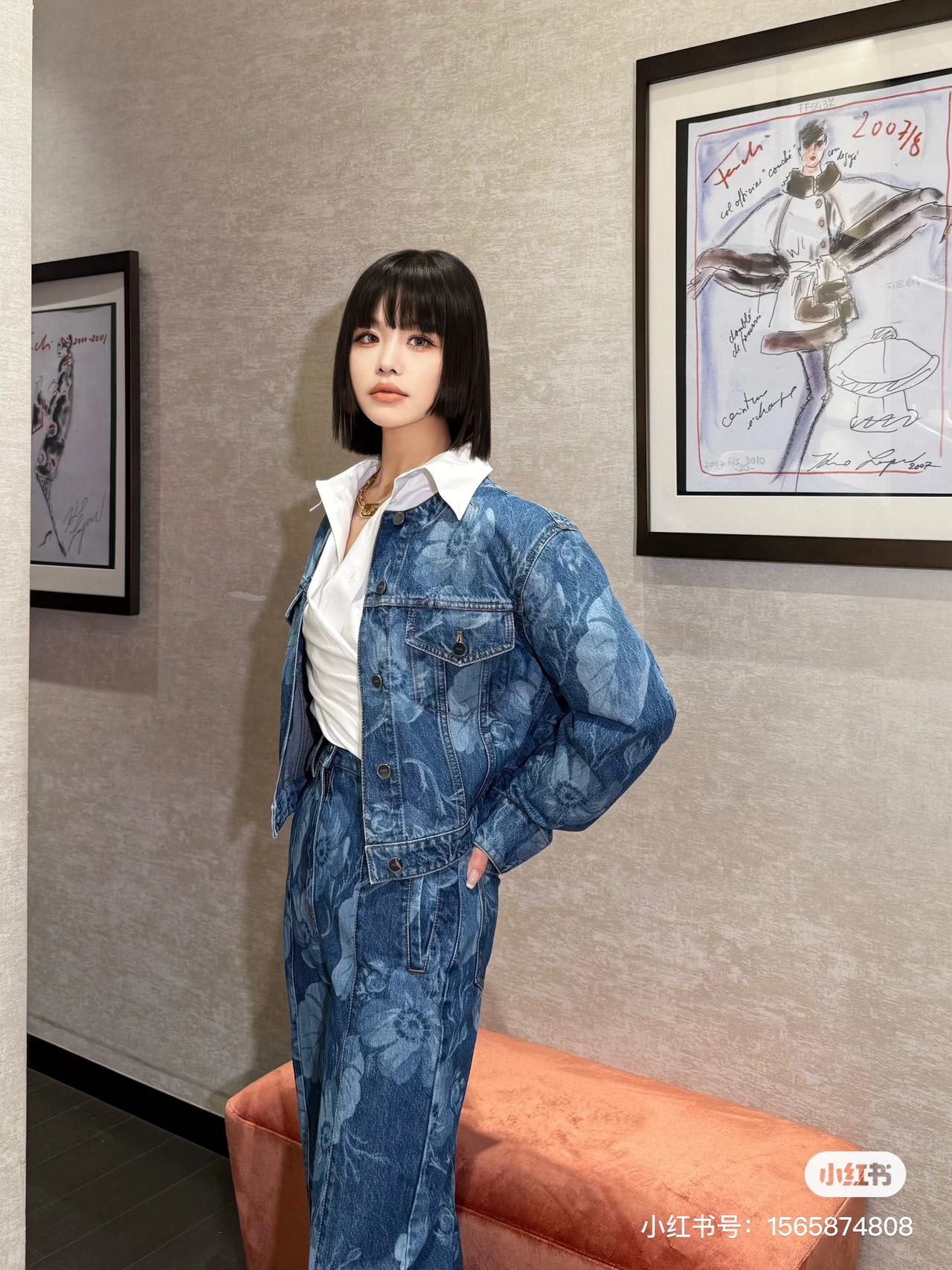 F*♥2025 new products are on sale Laser denim jacket