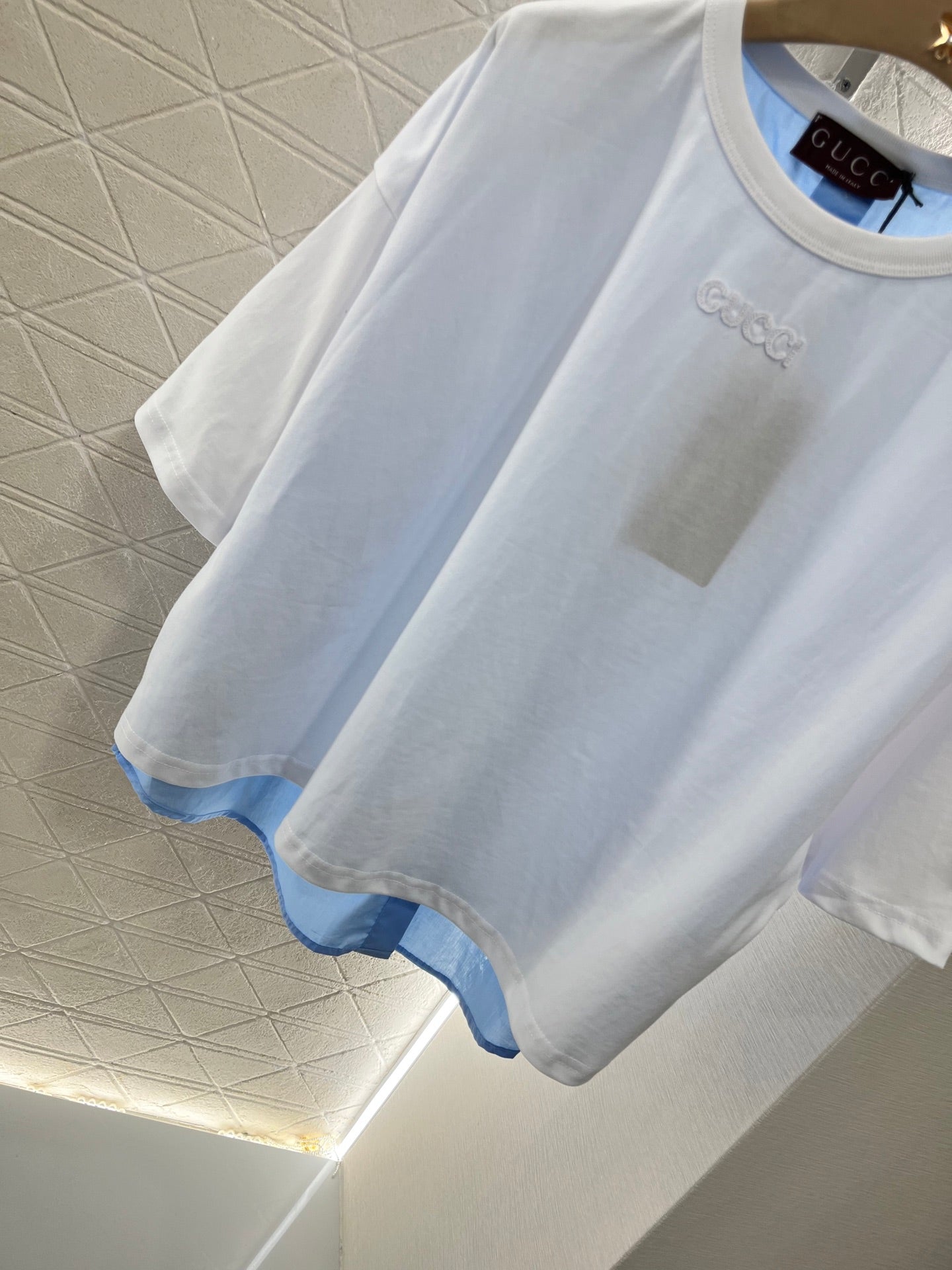 G*♥2025 new products are on sale Round neck patchwork shirt