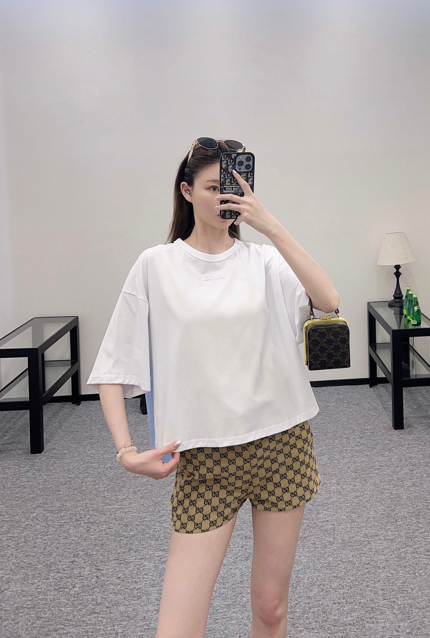 G*♥2025 new products are on sale Round neck patchwork shirt