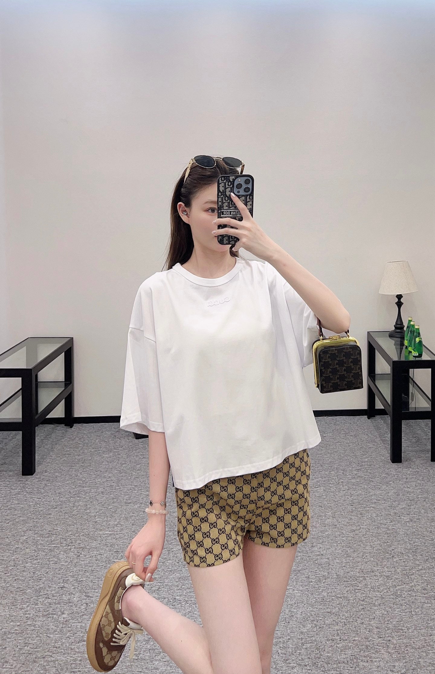 G*♥2025 new products are on sale Round neck patchwork shirt