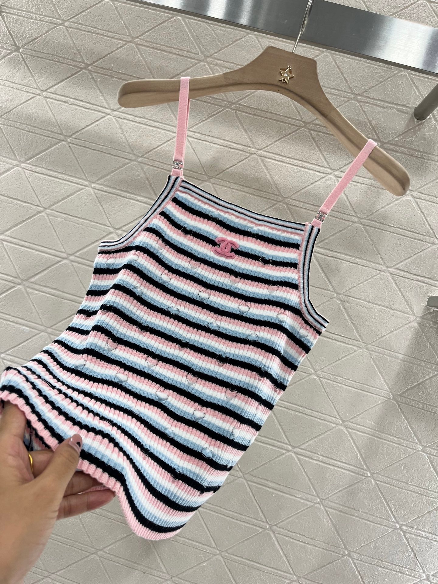C*♥2025 new products Knitted striped camisole
