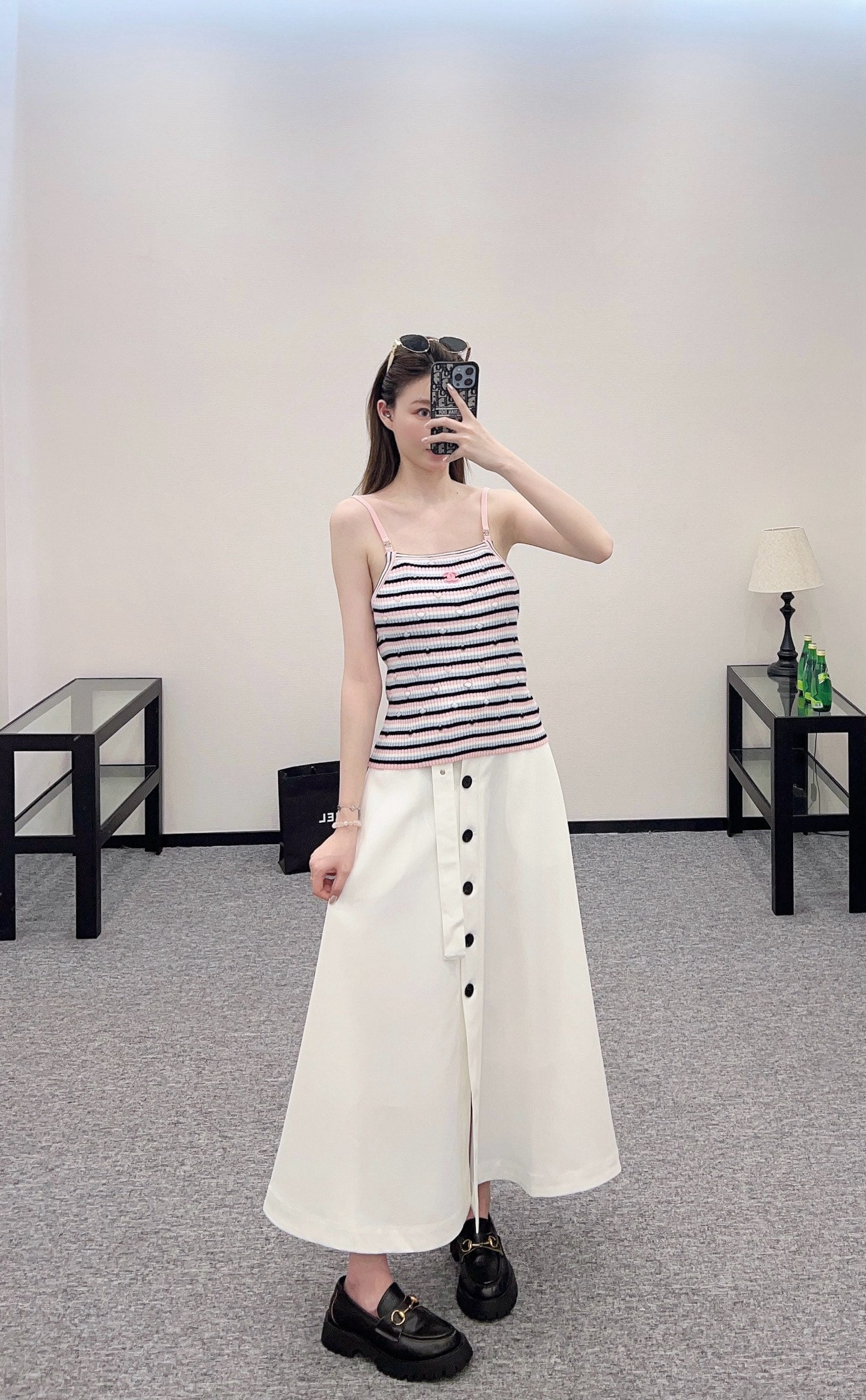 C*♥2025 new products Knitted striped camisole