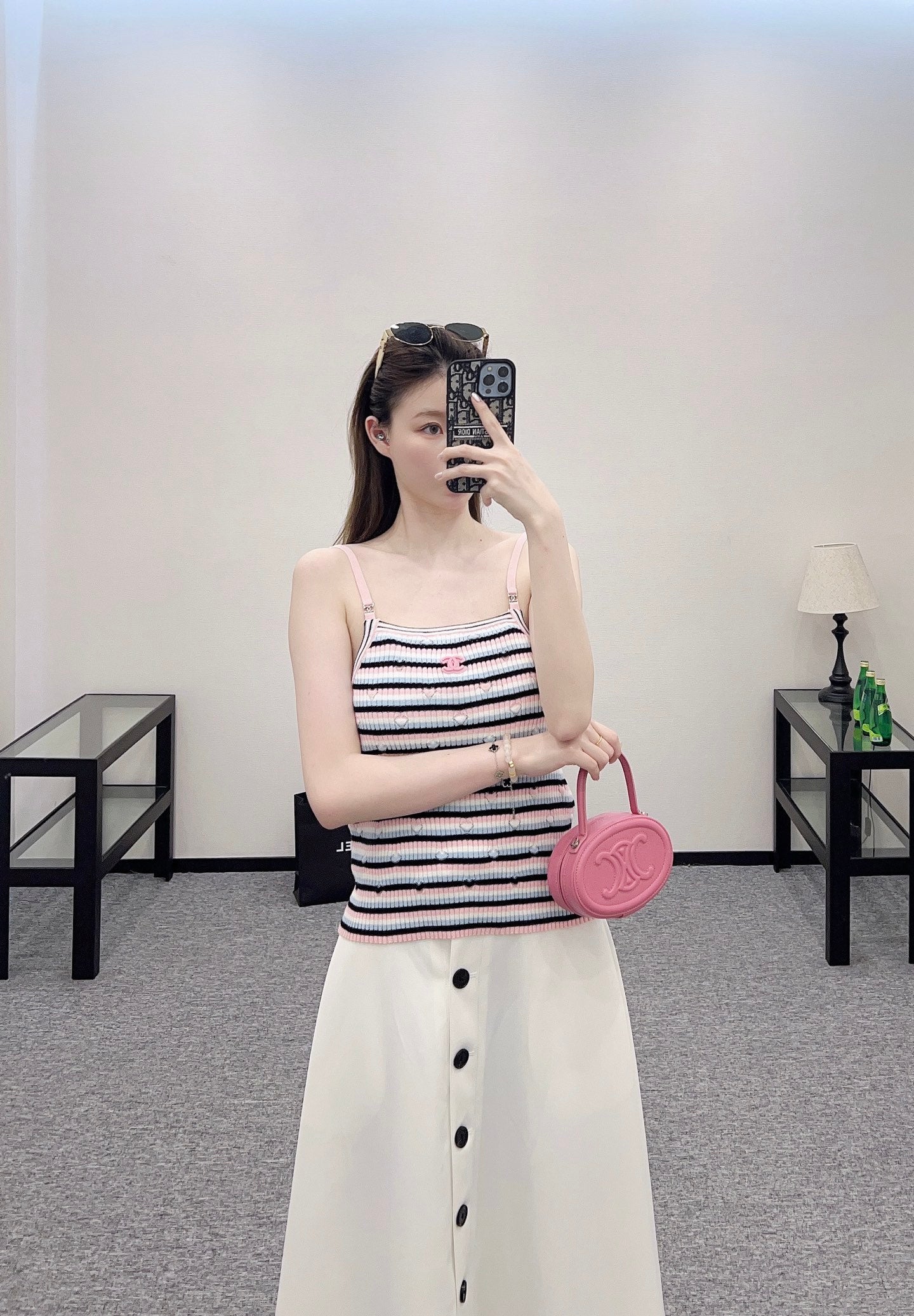 C*♥2025 new products Knitted striped camisole