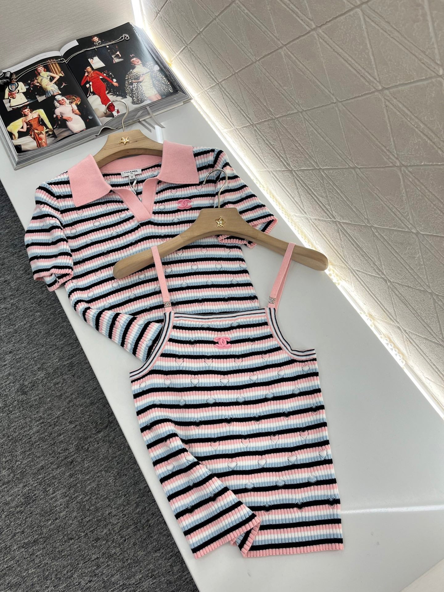 C*♥2025 new products Knitted striped camisole