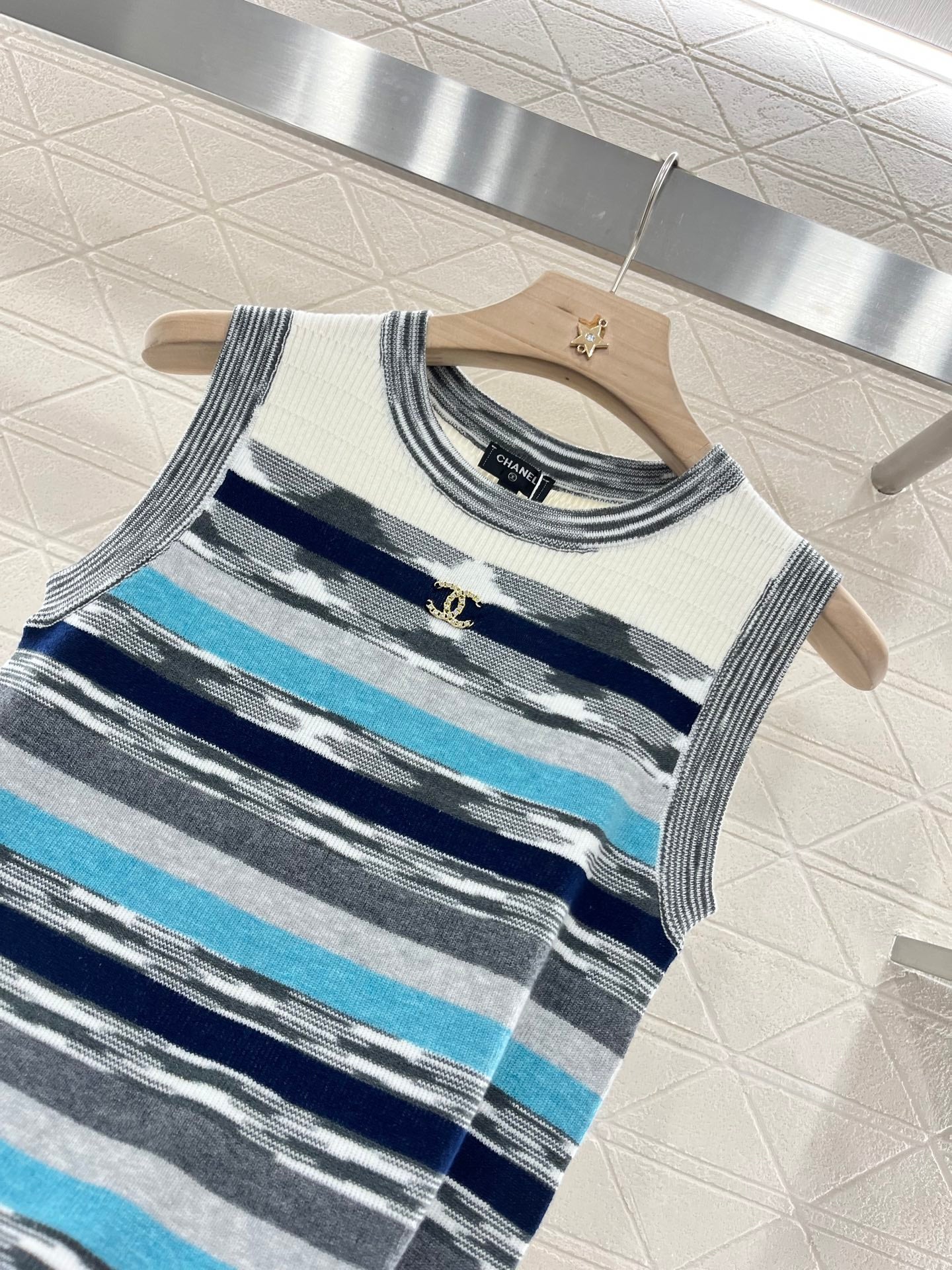 C*♥2025 new products Striped knitted vest