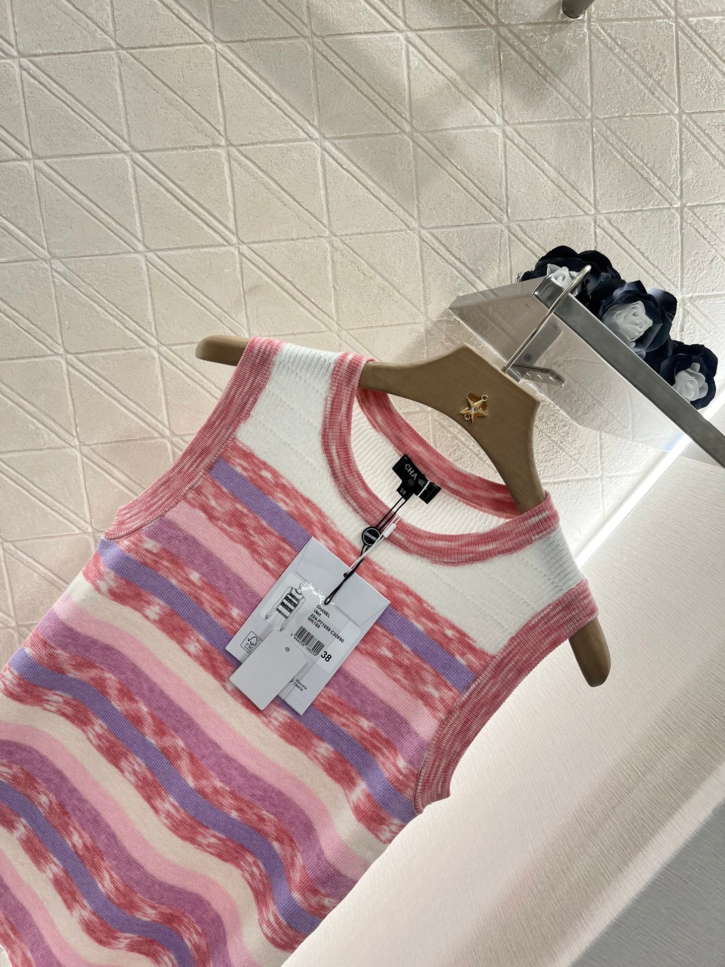 C*♥2025 new products Striped knitted vest