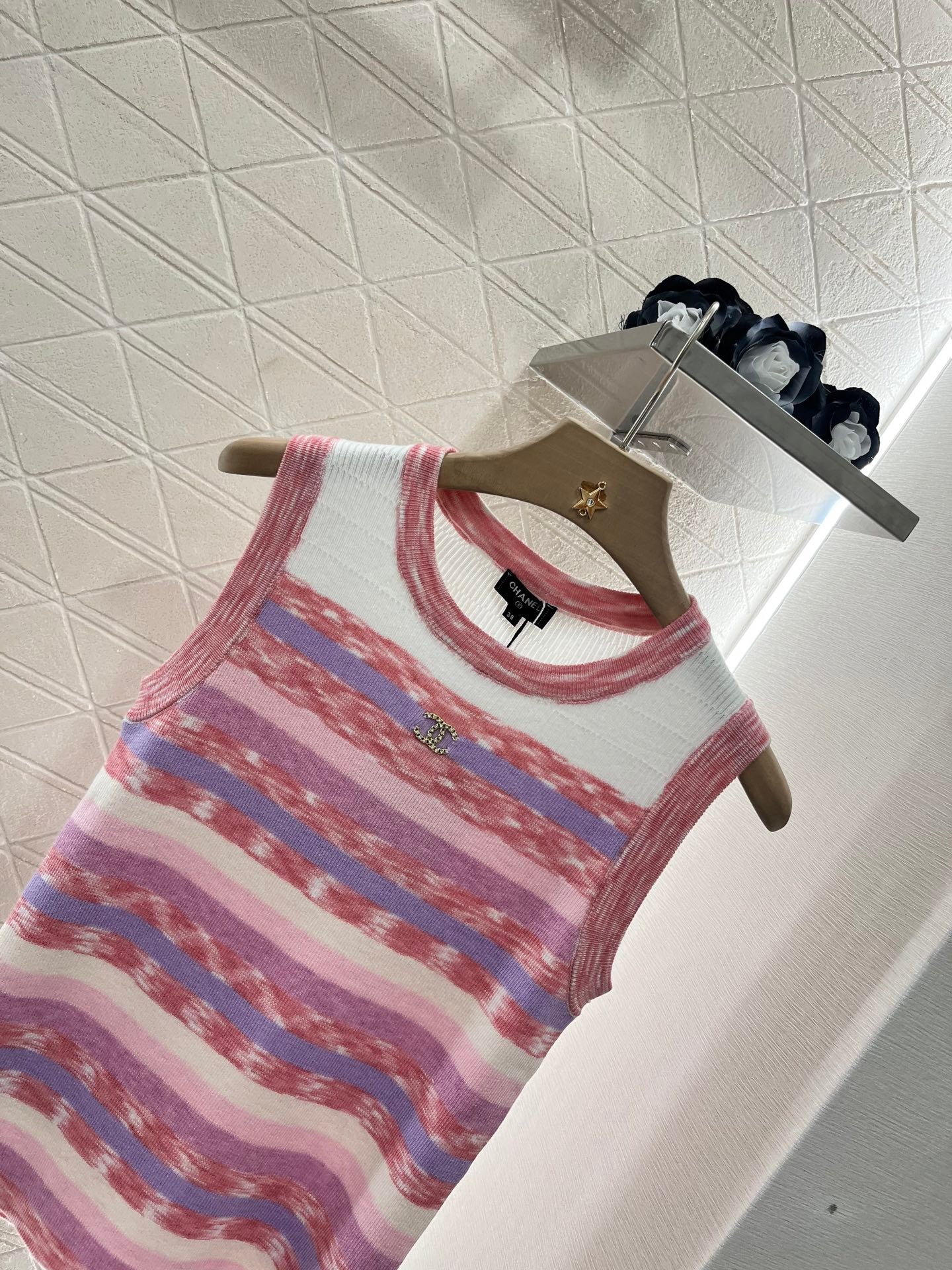 C*♥2025 new products Striped knitted vest
