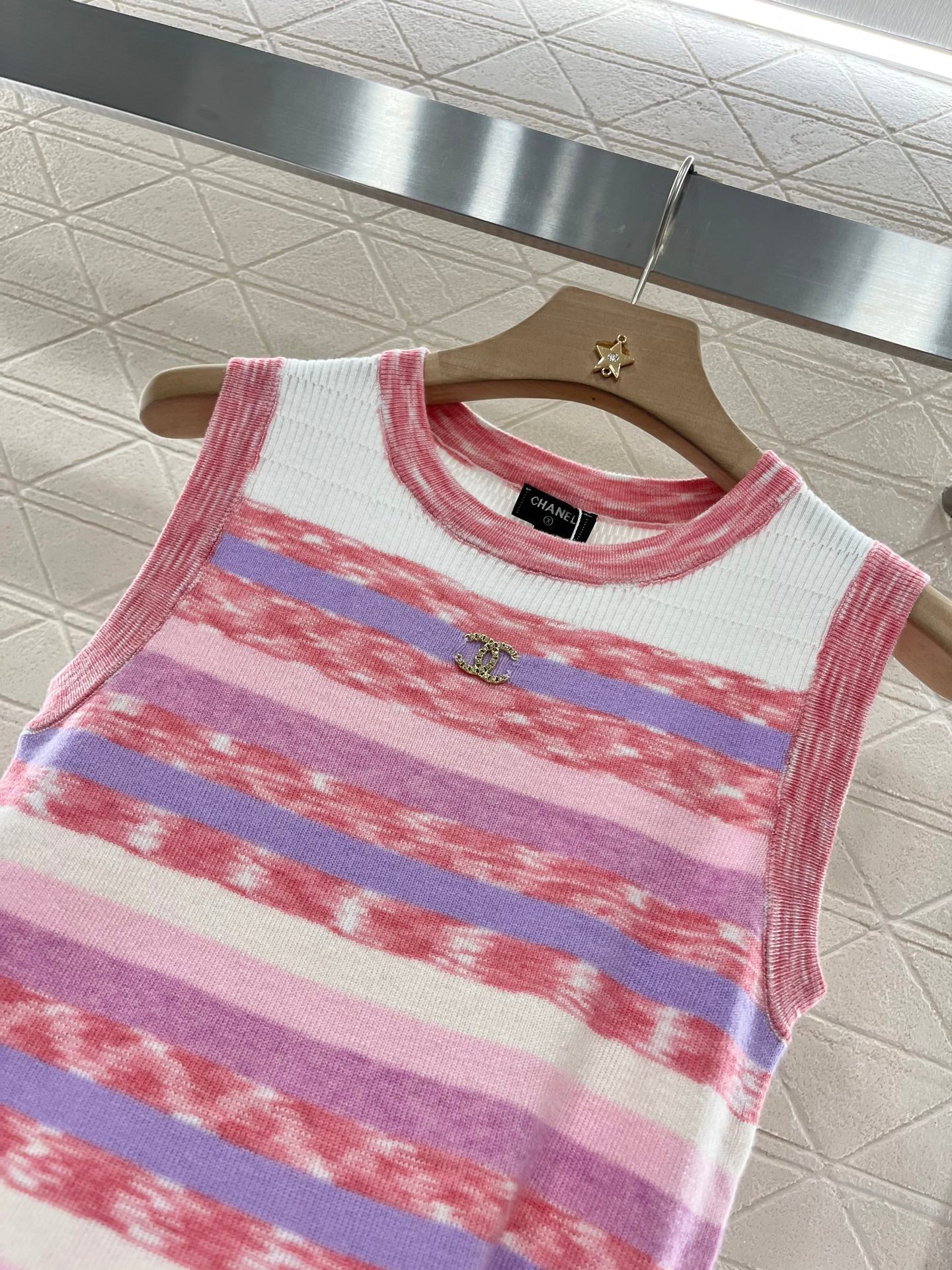 C*♥2025 new products Striped knitted vest