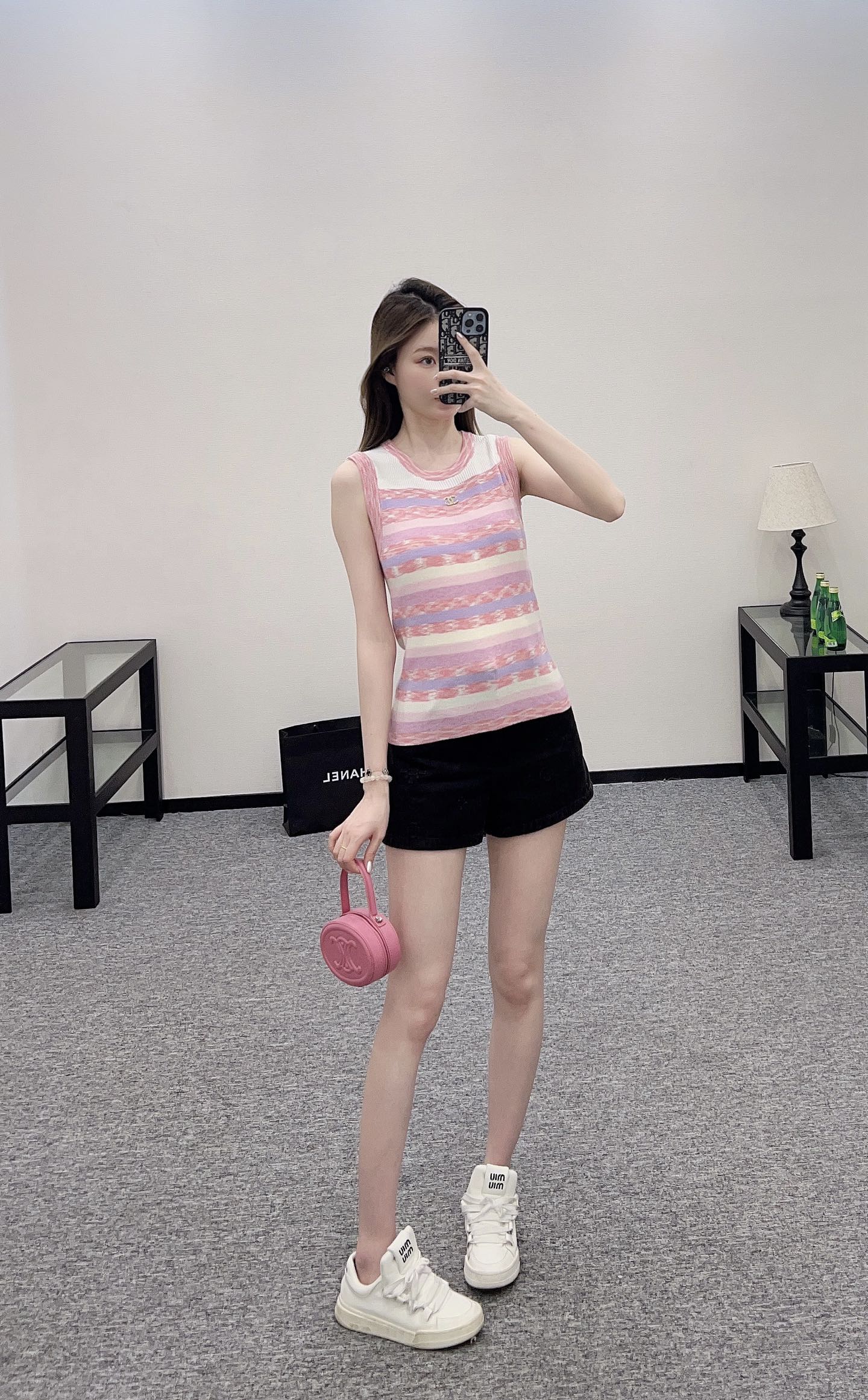 C*♥2025 new products Striped knitted vest