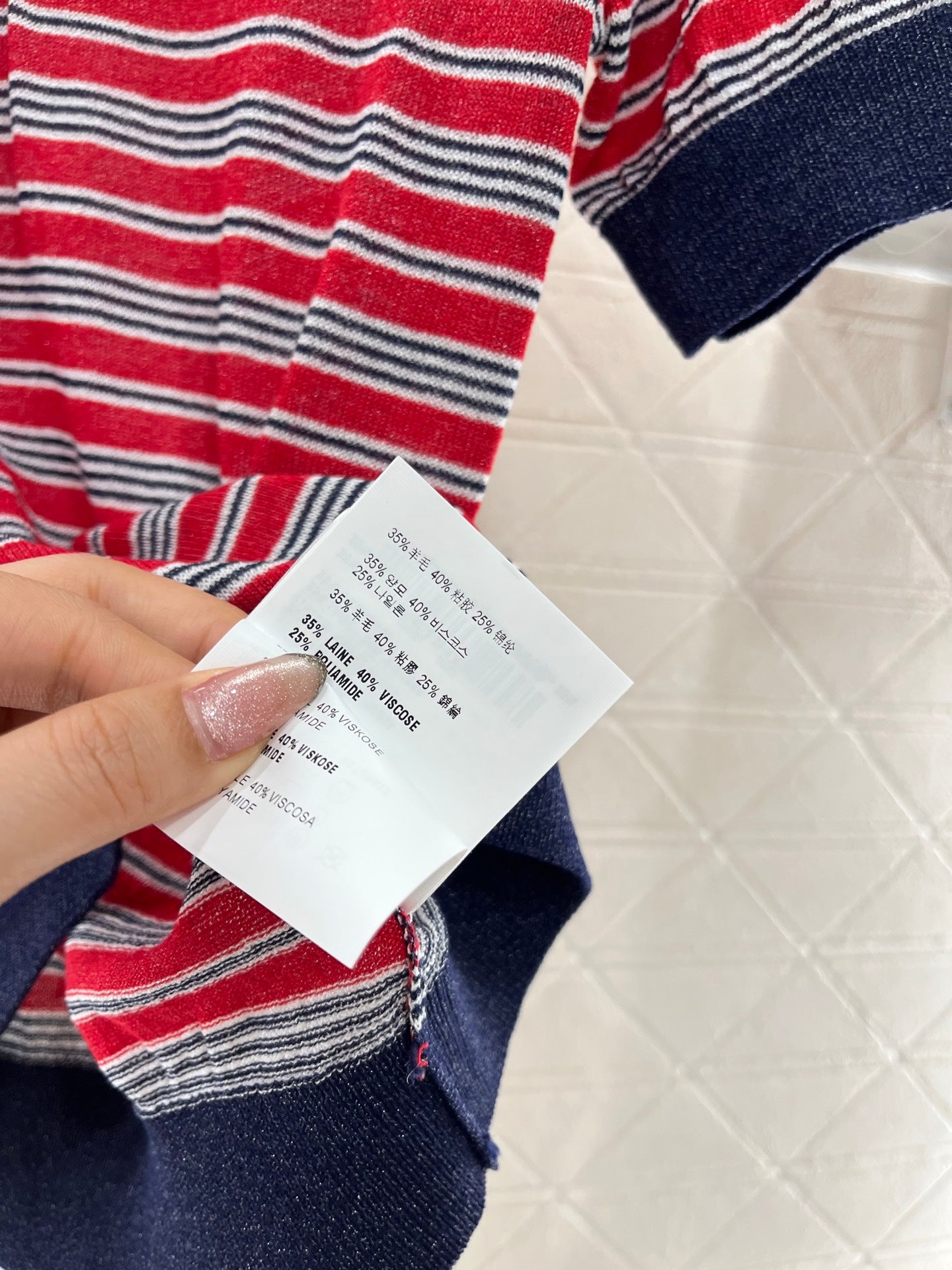 Mi*mi*♥2025 new products are on sale Lapel striped knitted short sleeves
