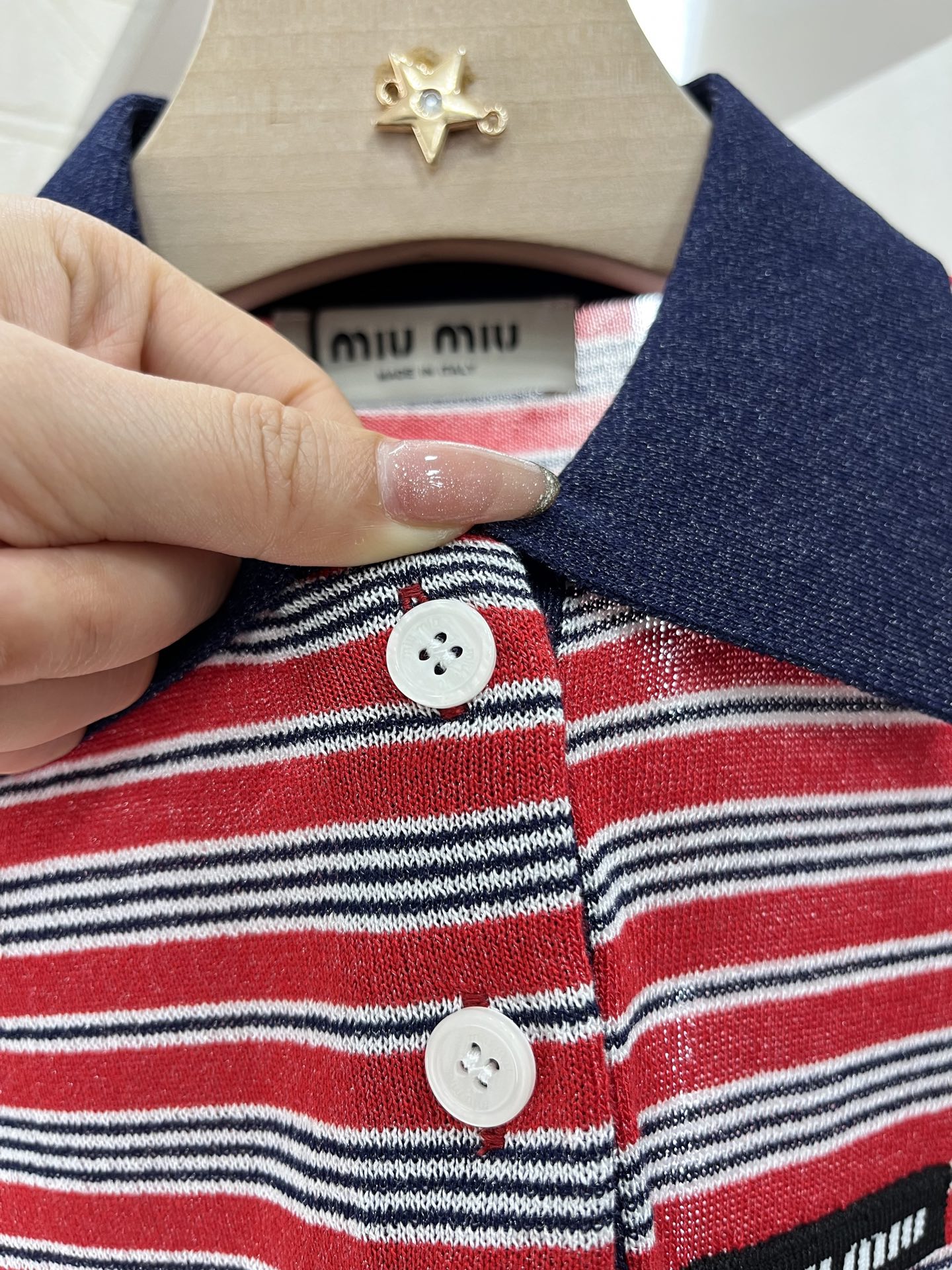 Mi*mi*♥2025 new products are on sale Lapel striped knitted vest