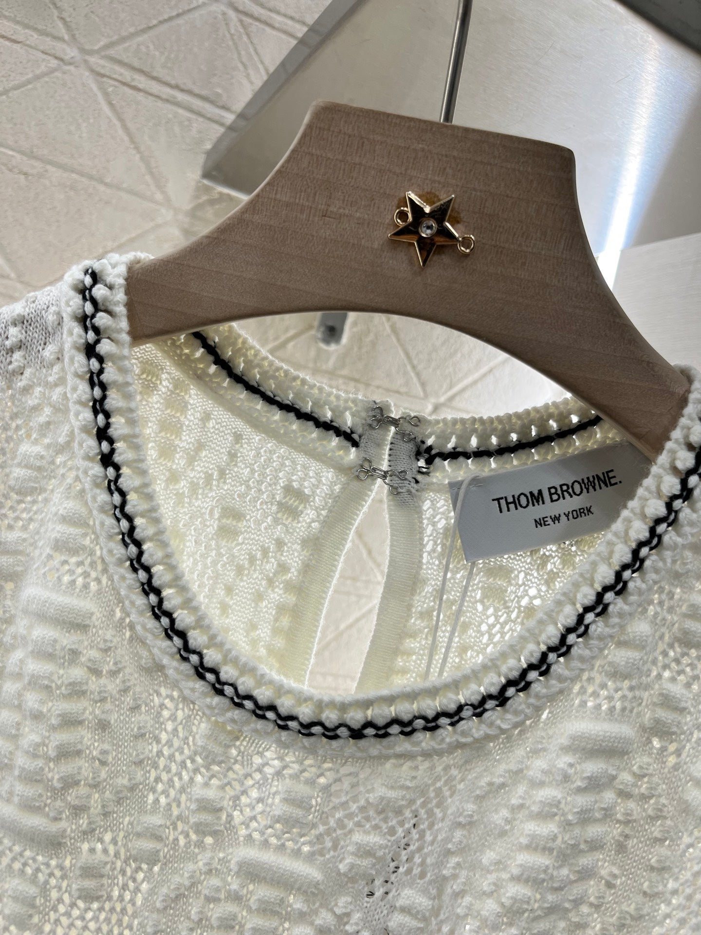 T*♥2025 new products are on sale Crochet texture knitted vest skirt