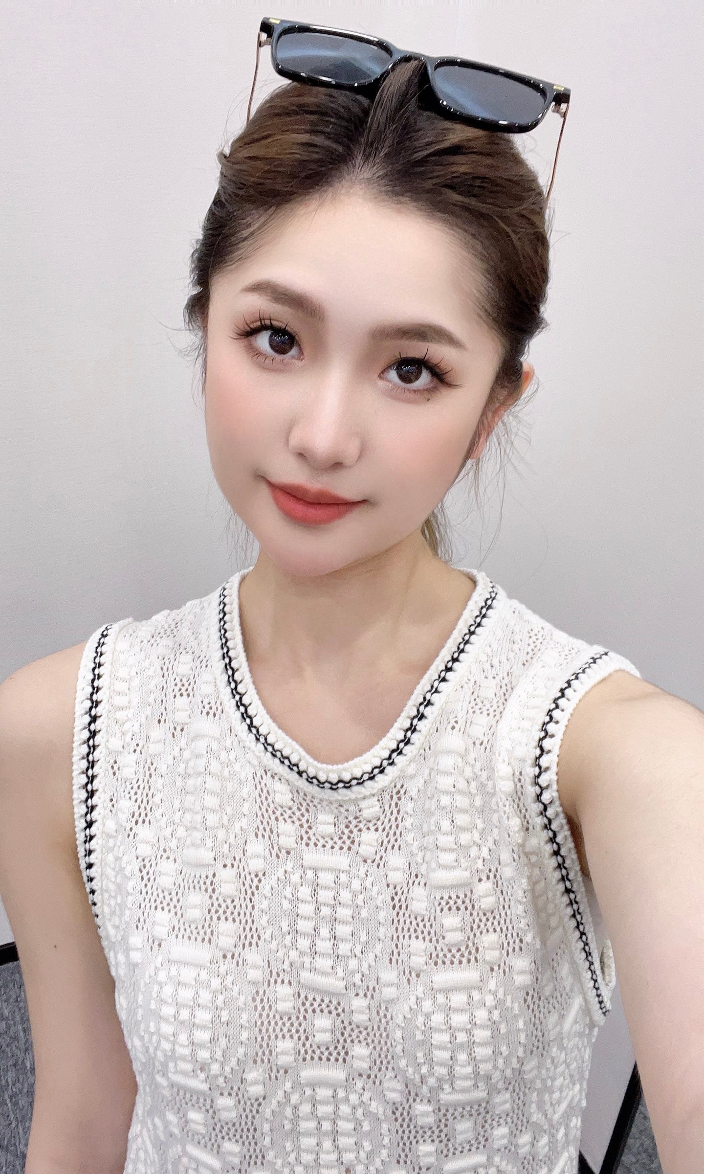 T*♥2025 new products are on sale Crochet texture knitted vest skirt