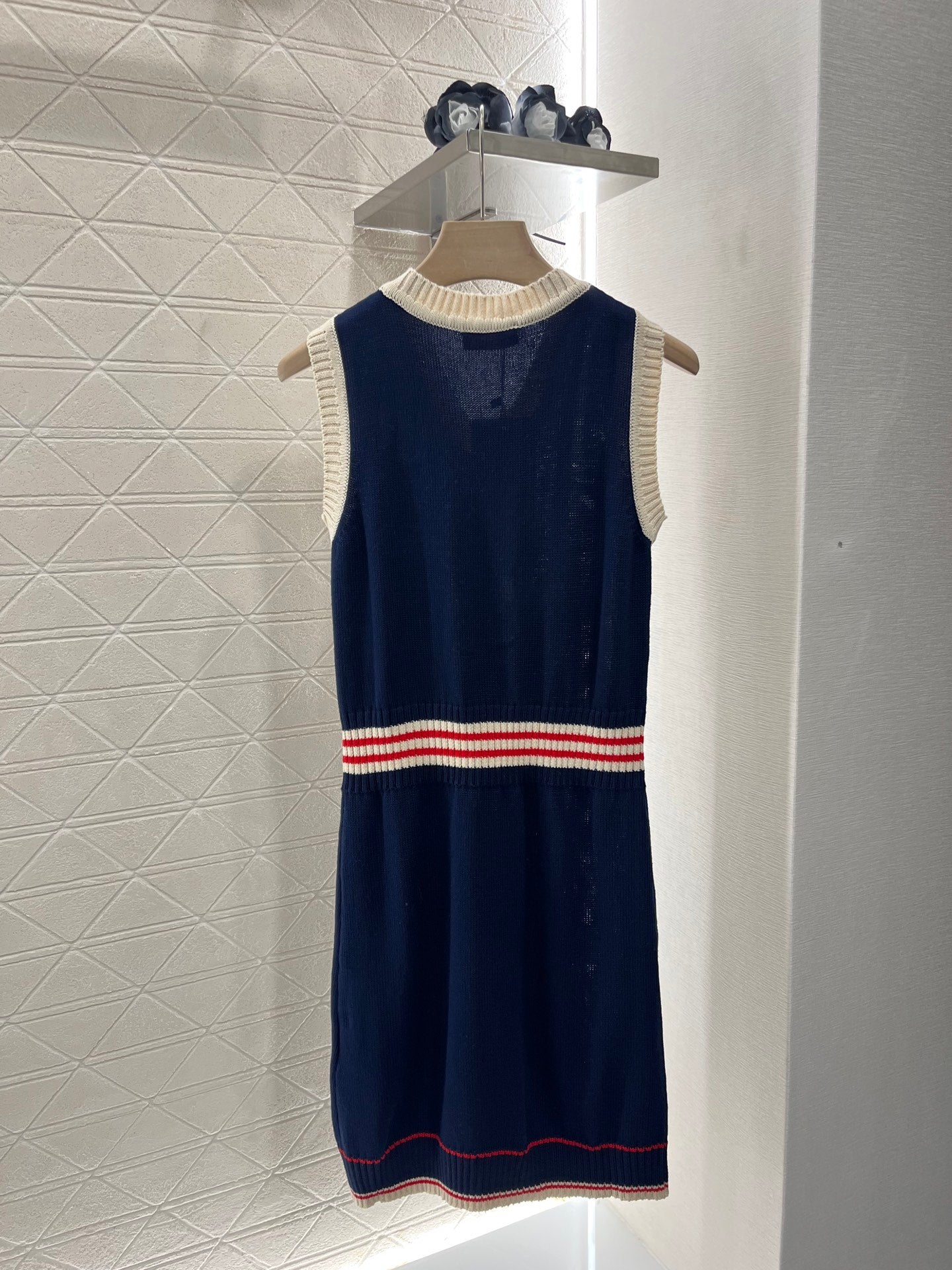 V*♥2025 new products Cherry knitted vest dress