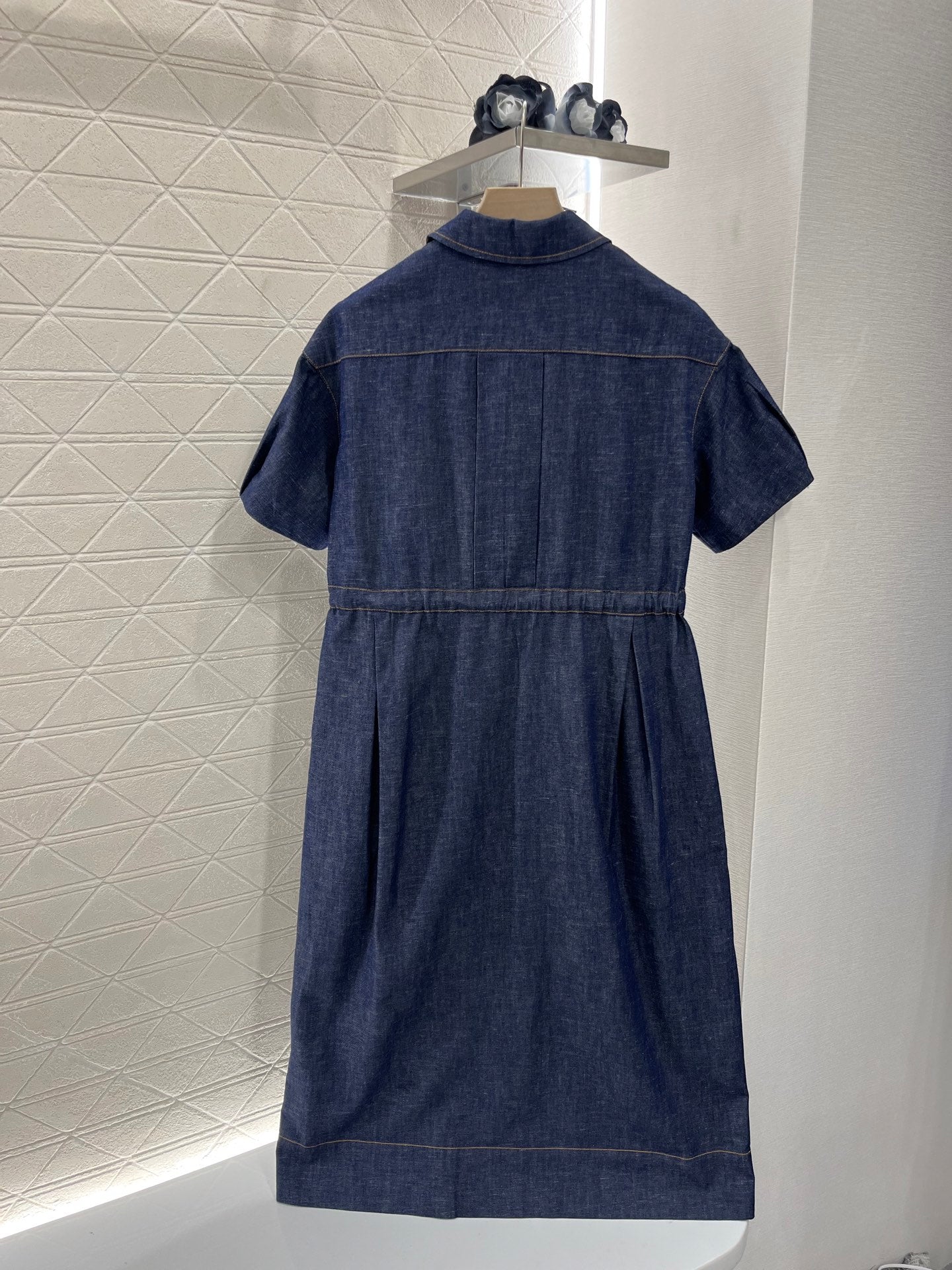 B*♥2025 new products Drawstring denim dress