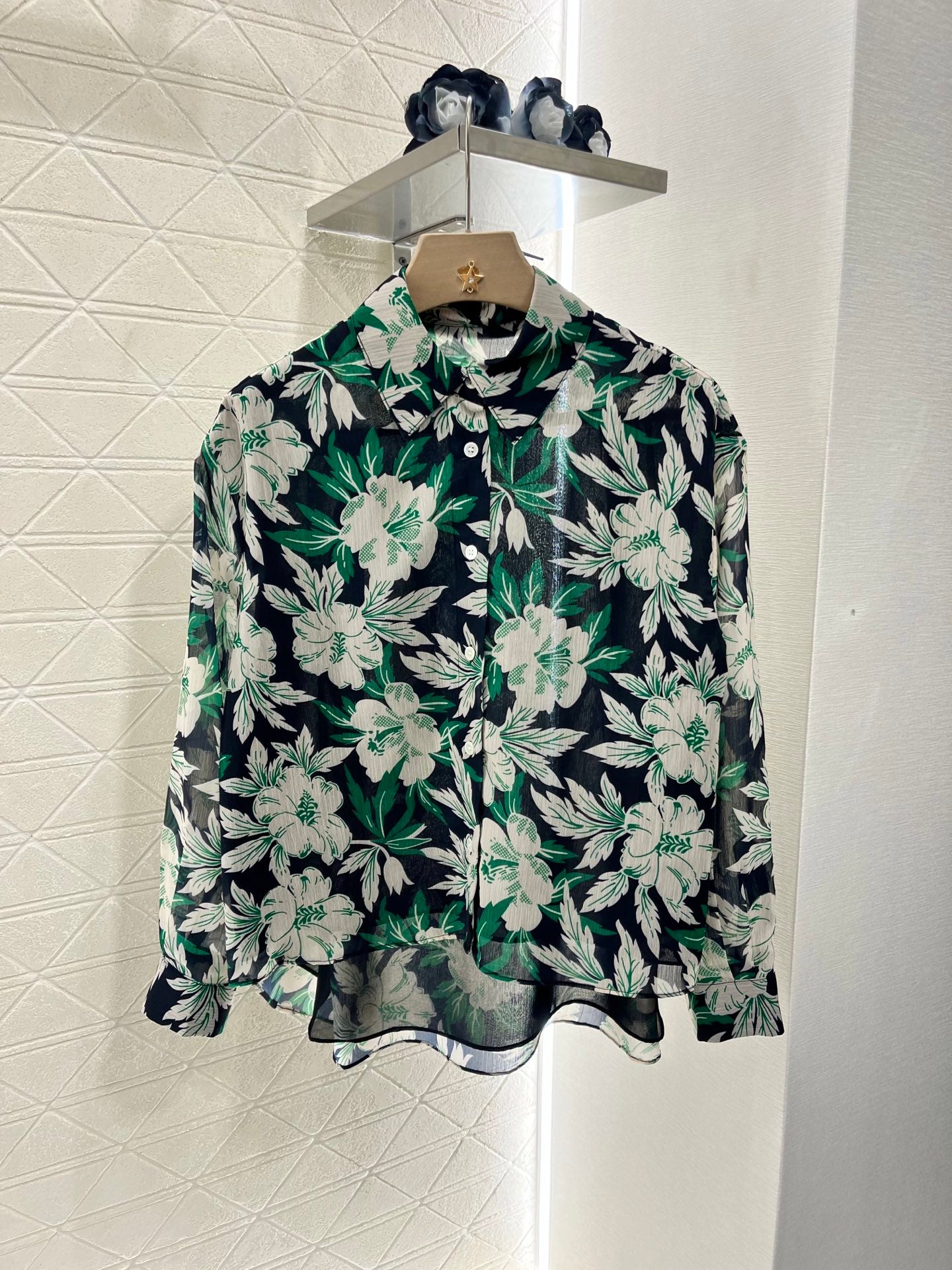 L*♥2025 new products are on sale Reactive printed floral shirt