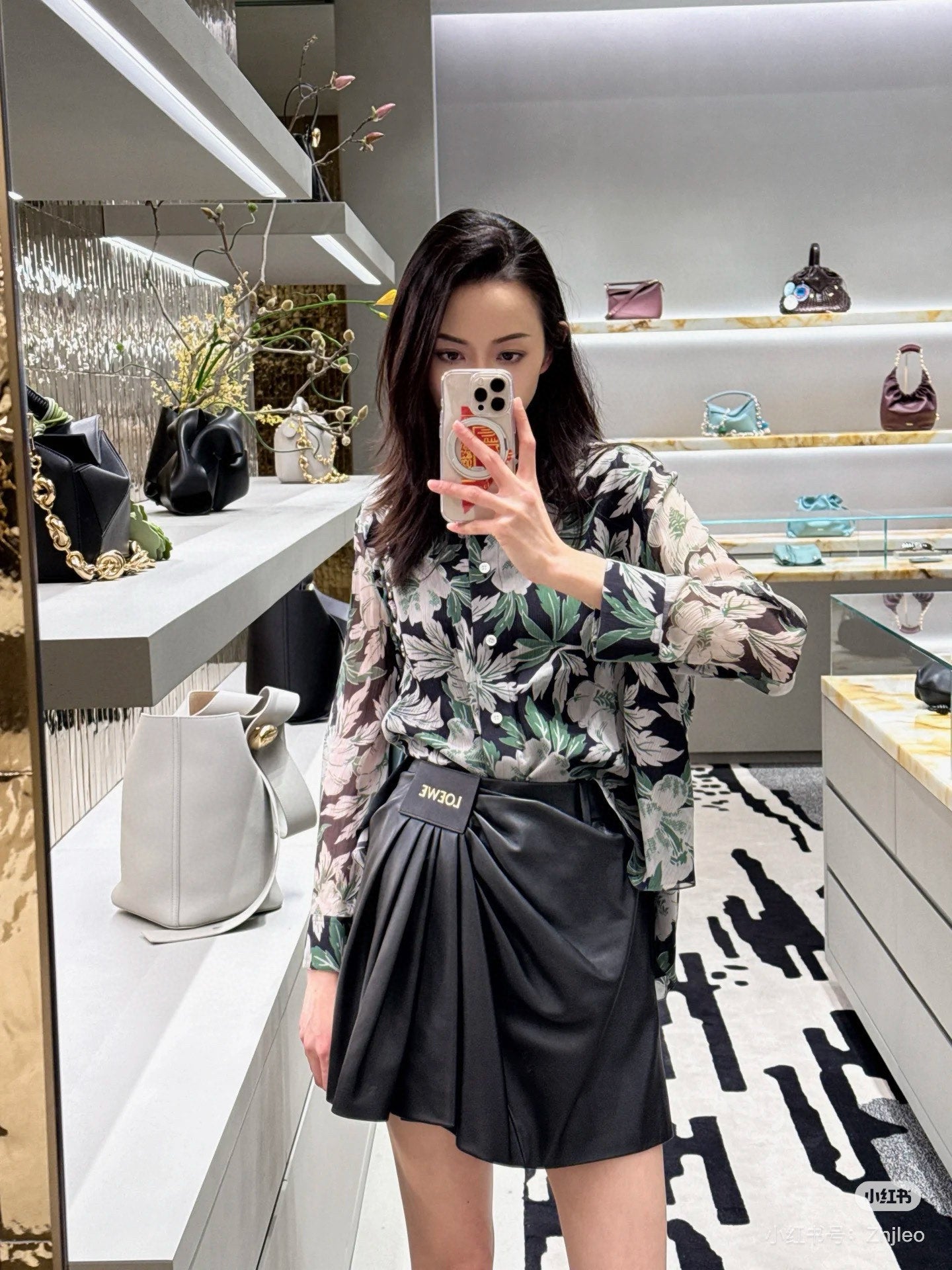 L*♥2025 new products are on sale Reactive printed floral shirt