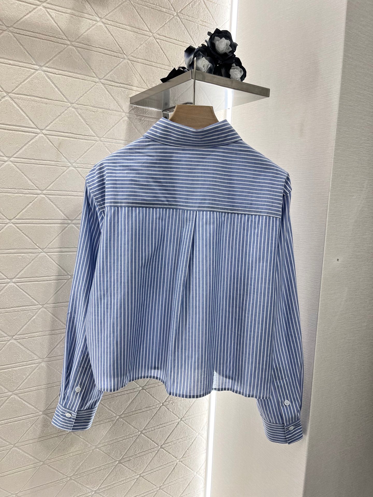 C*♥2025 new products Lapel embroidered striped shirt