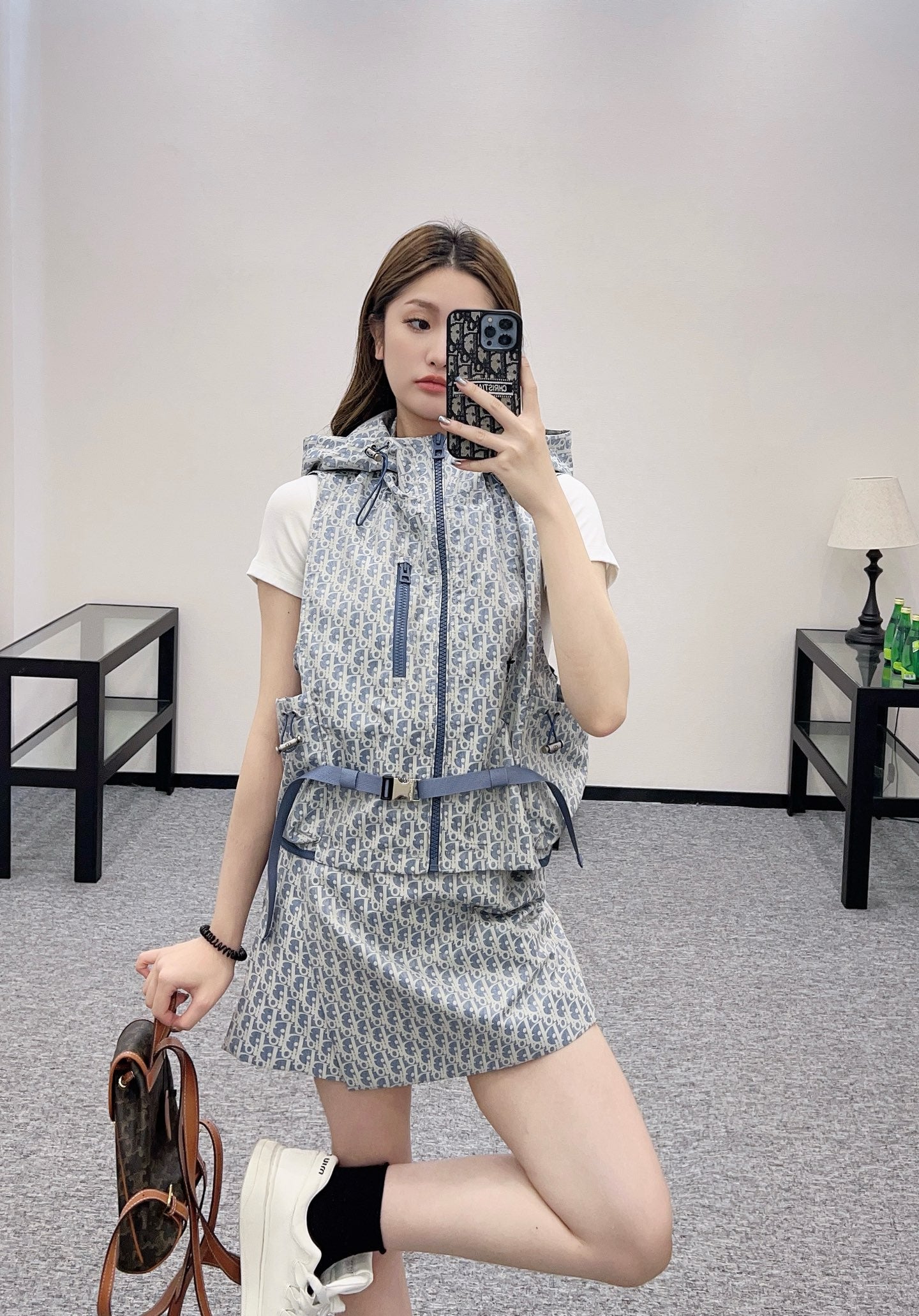 D*♥2025 new products are on sale Jacquard hooded assault vest set