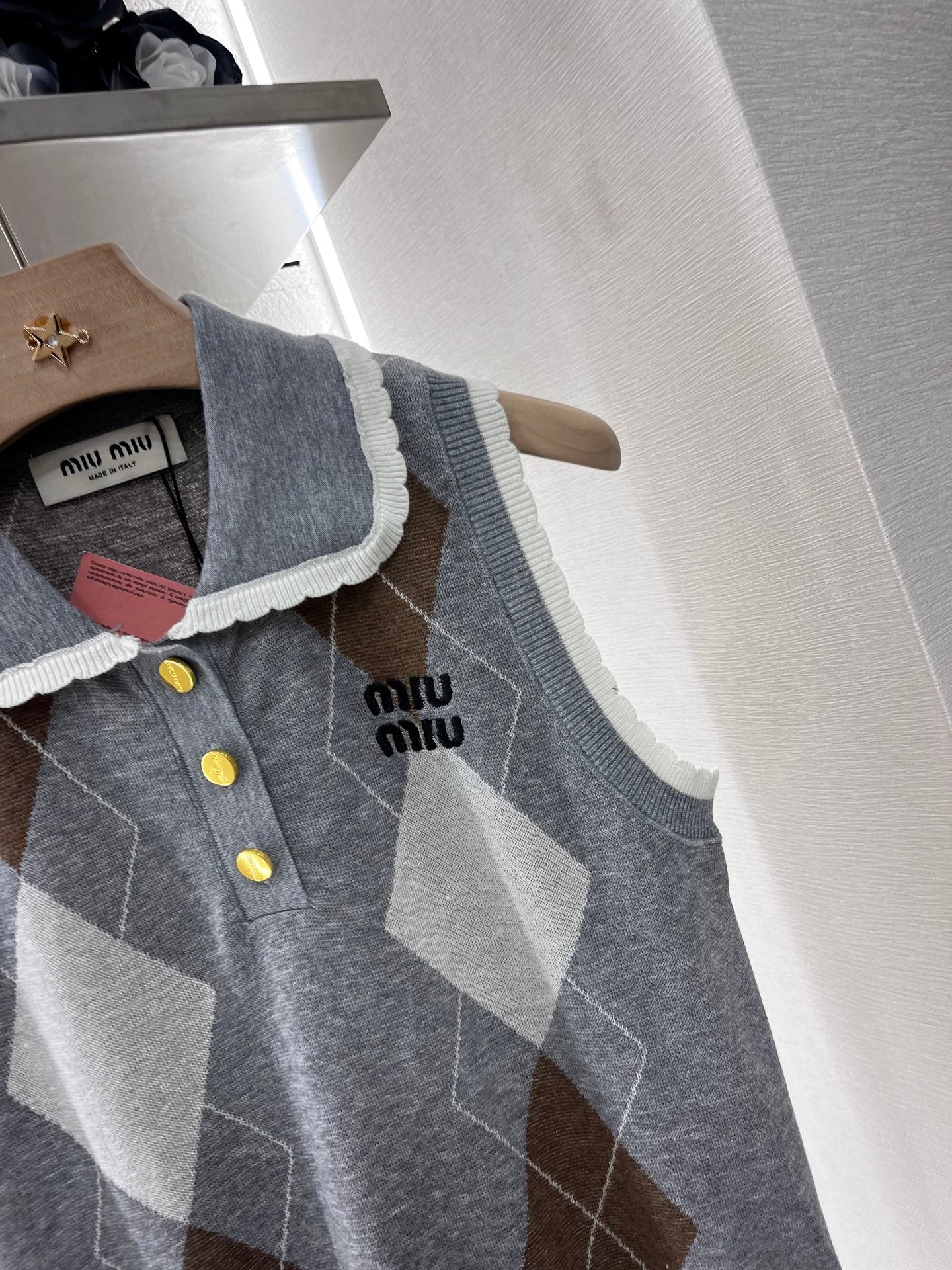 Mi*mi*β₯2025 new products are on sale Diamond-patterned ππππ knitted vest