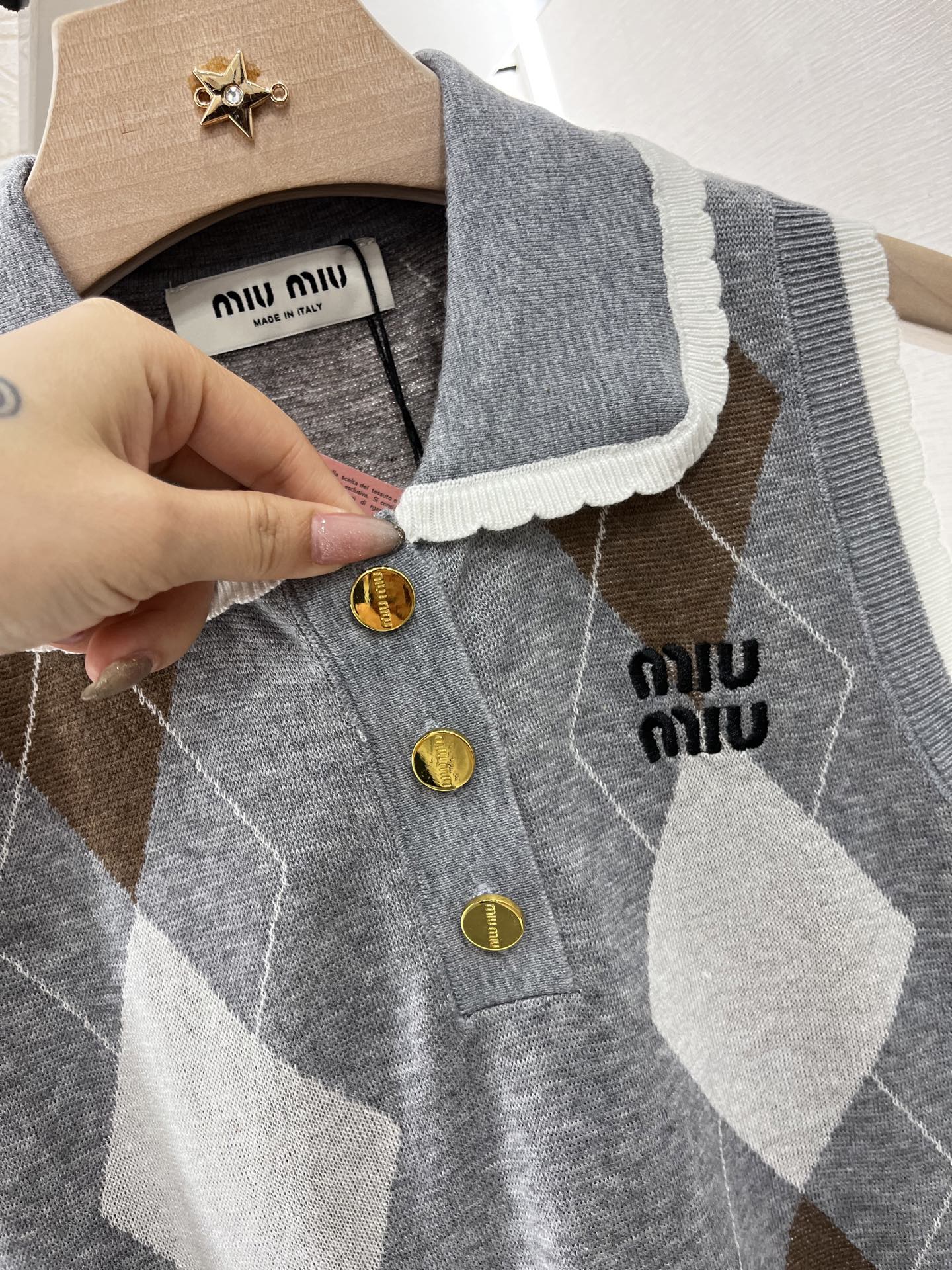Mi*mi*β₯2025 new products are on sale Diamond-patterned ππππ knitted vest