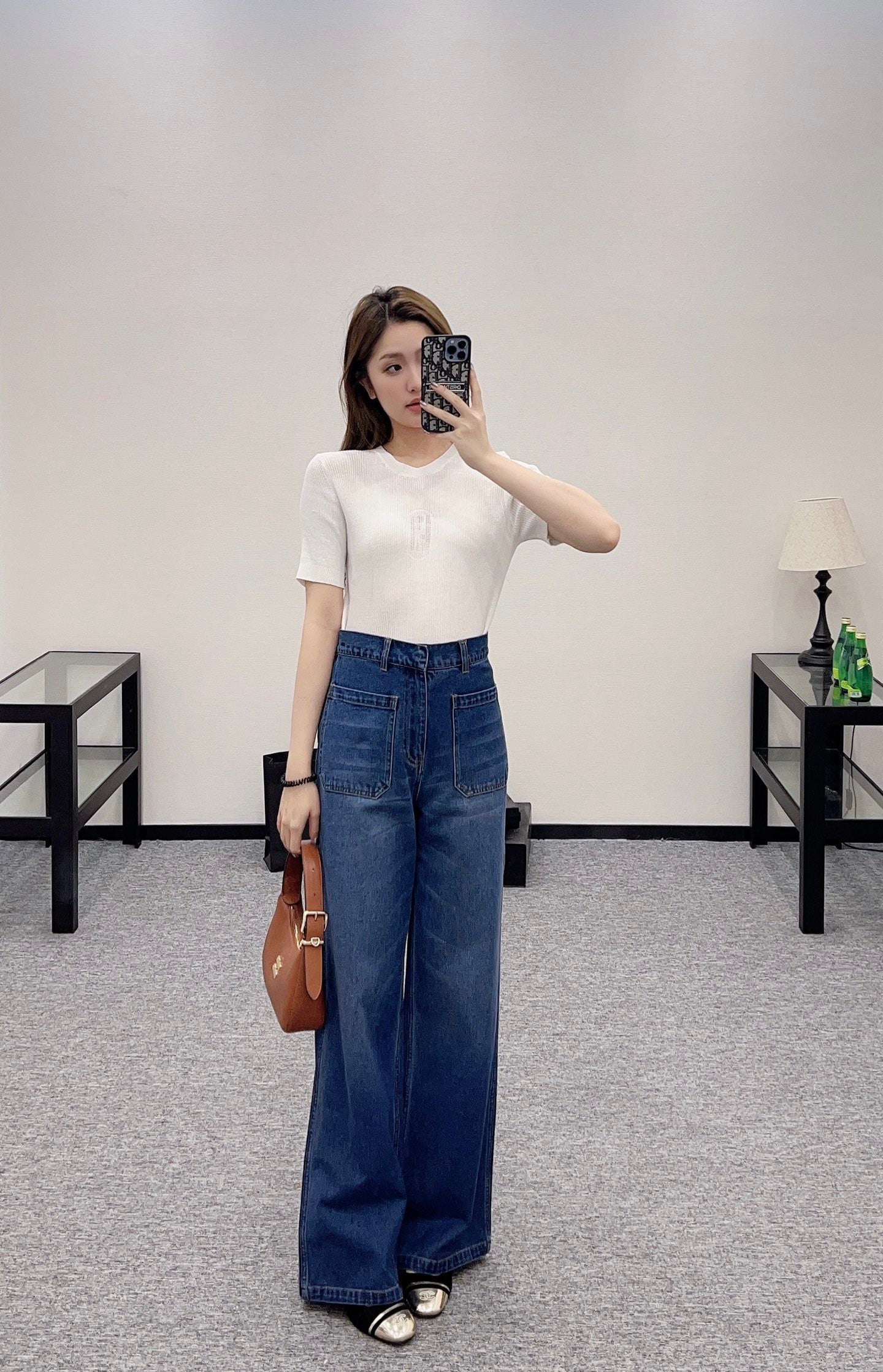 F*♥2025 new products are on sale Hollow letter knitted short sleeves