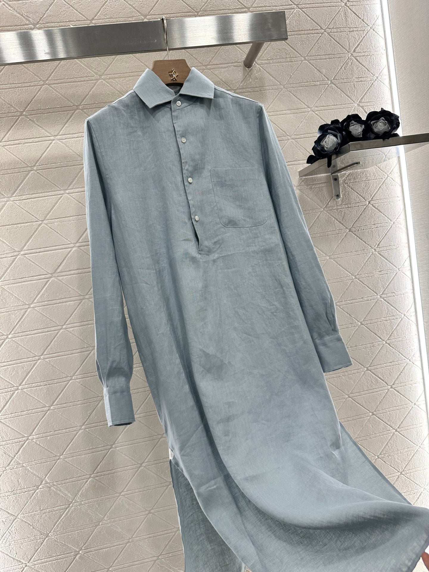Zm*♥2025 new products are on sale Lapel shirt dress