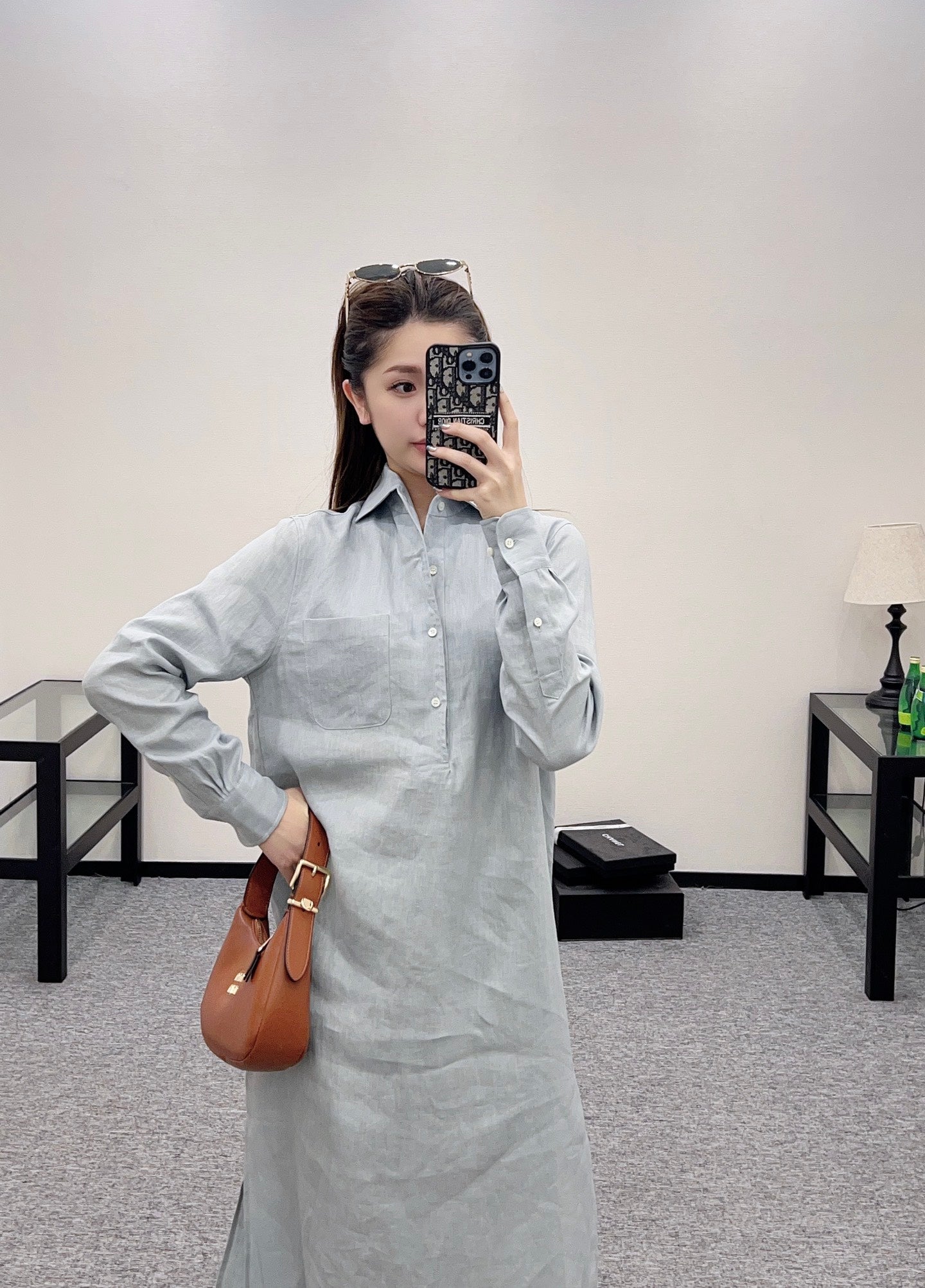 Zm*♥2025 new products are on sale Lapel shirt dress