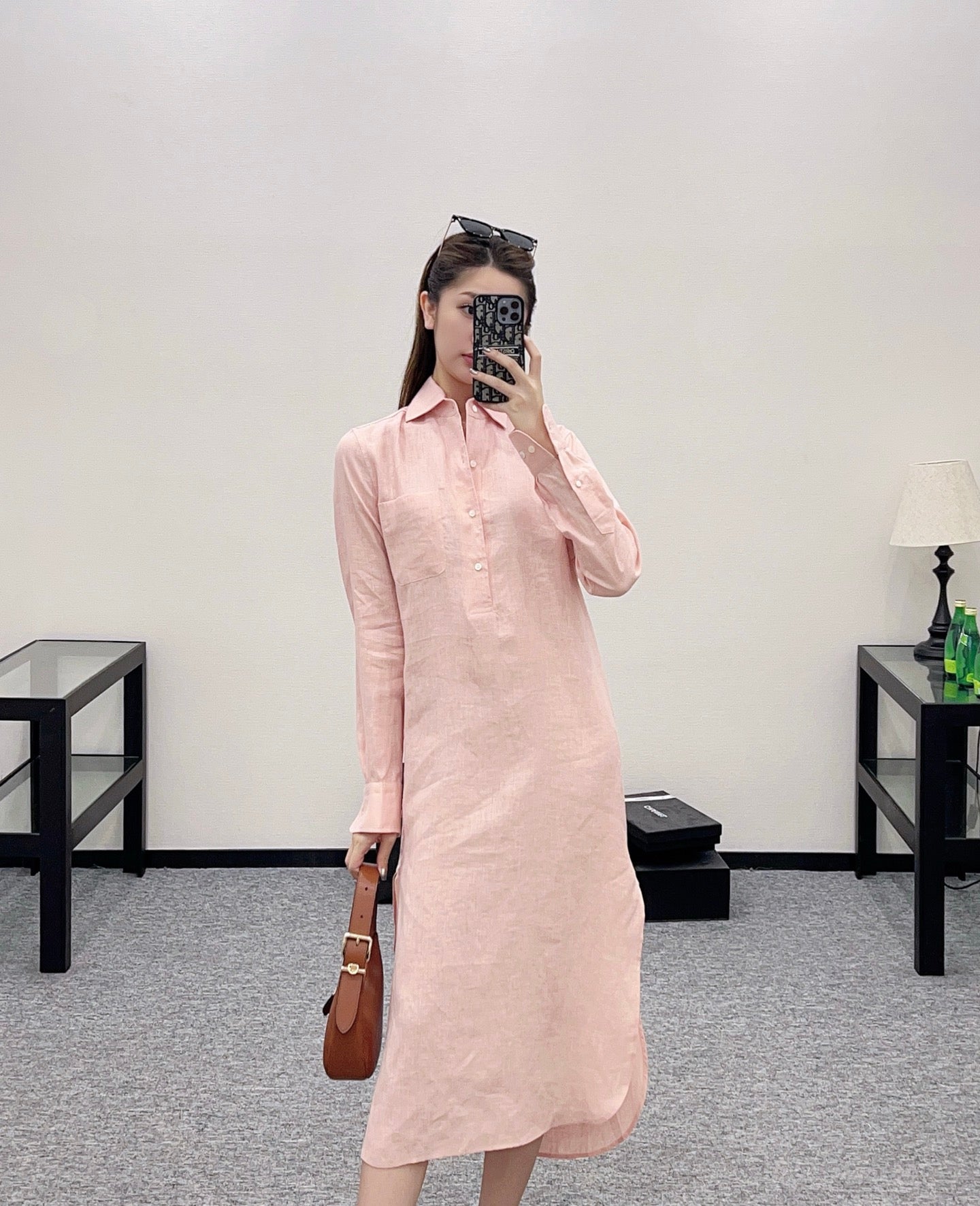 Zm*♥2025 new products are on sale Lapel shirt dress