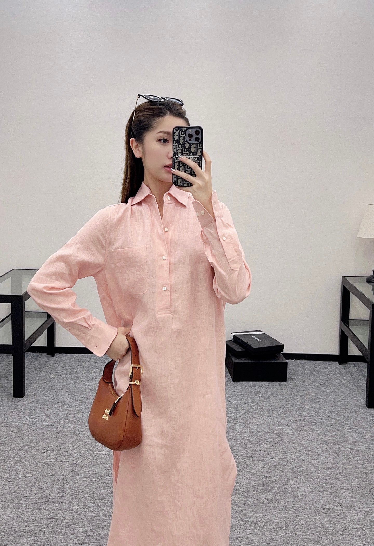 Zm*♥2025 new products are on sale Lapel shirt dress