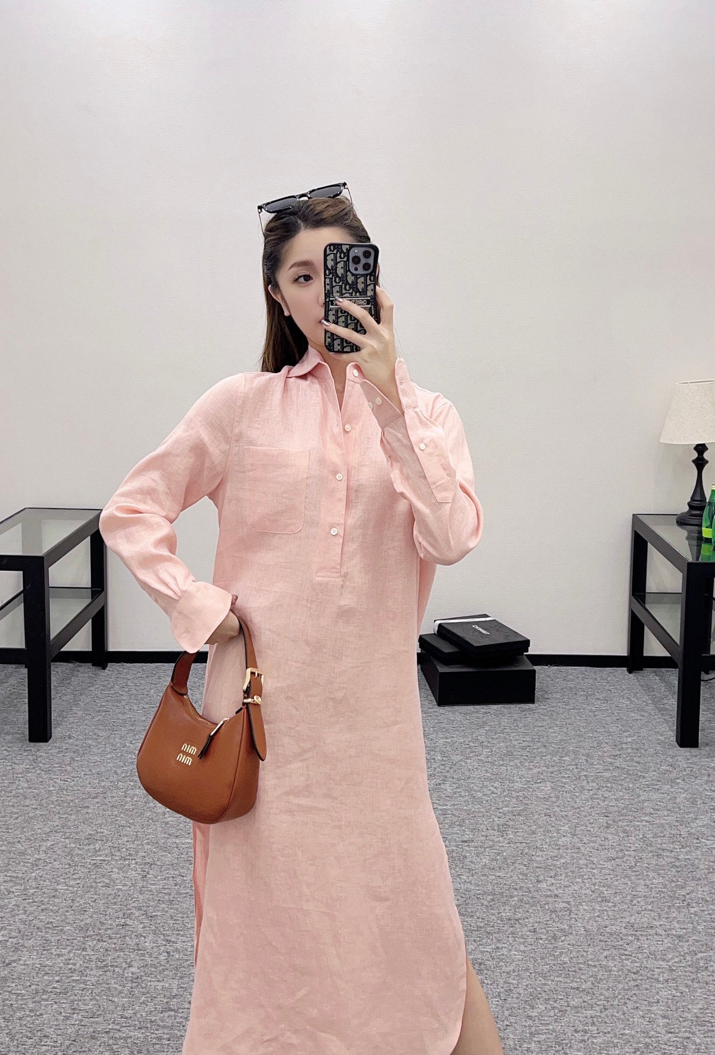Zm*♥2025 new products are on sale Lapel shirt dress