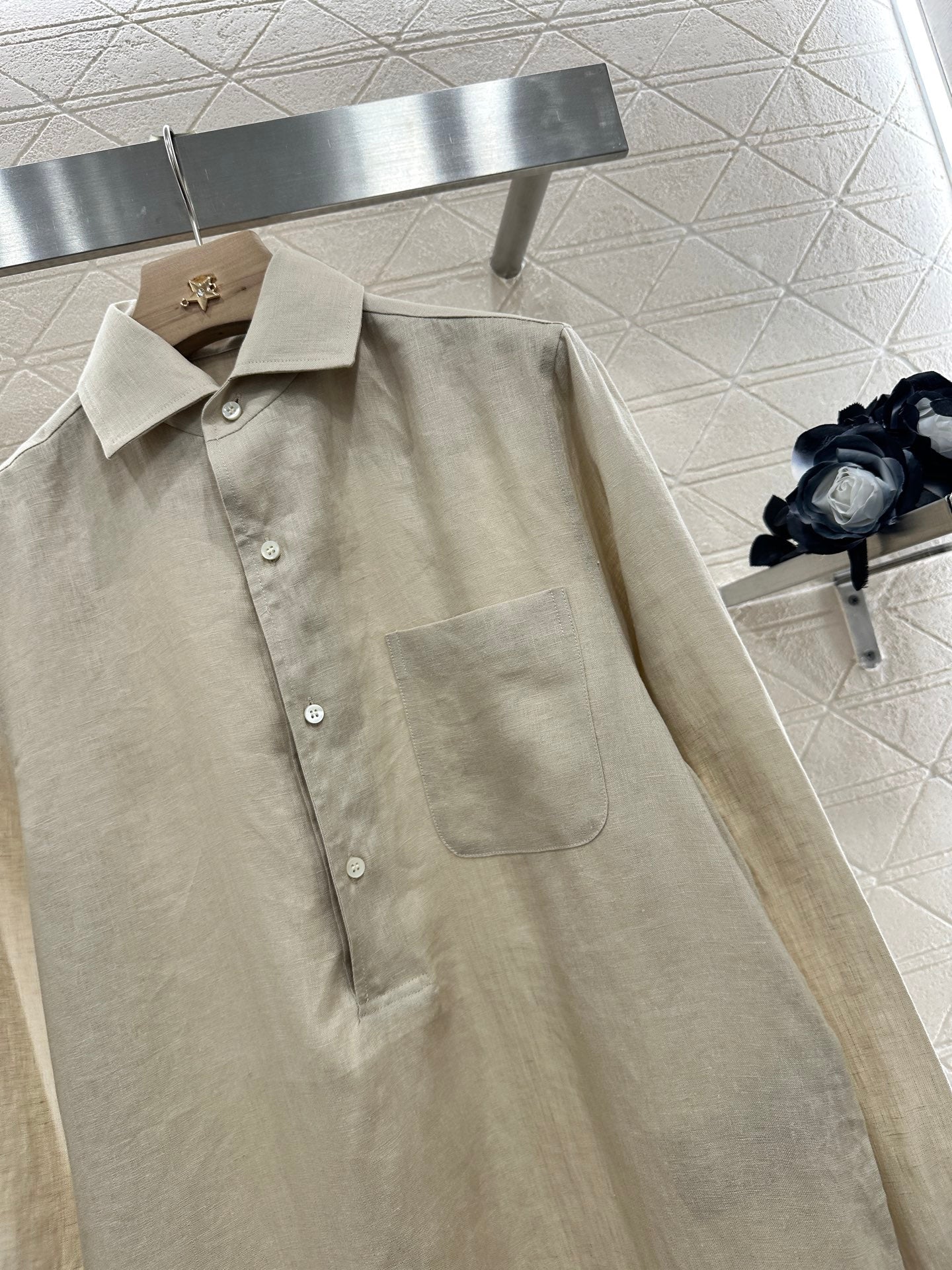 Zm*♥2025 new products are on sale Lapel shirt dress