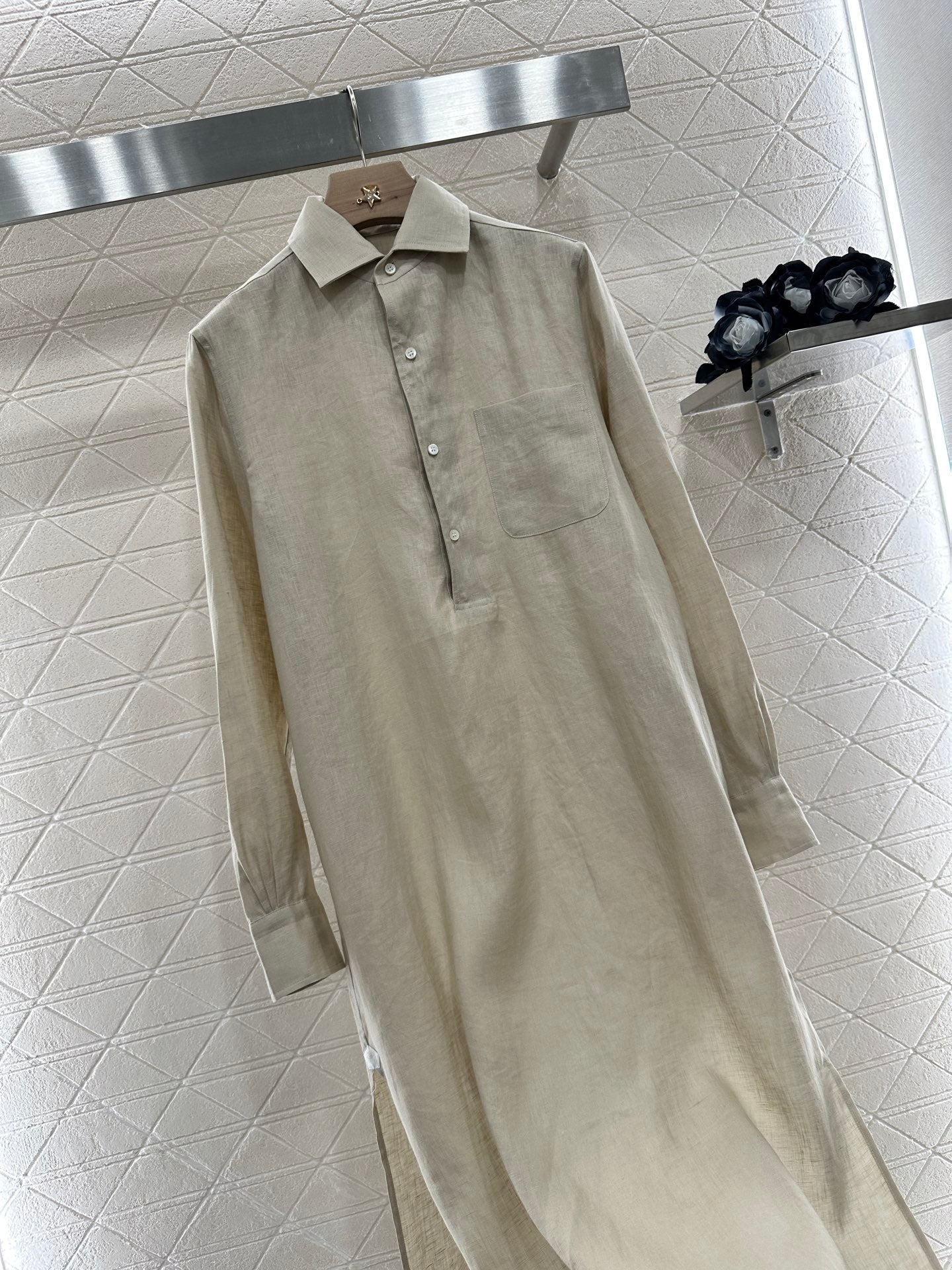 Zm*♥2025 new products are on sale Lapel shirt dress
