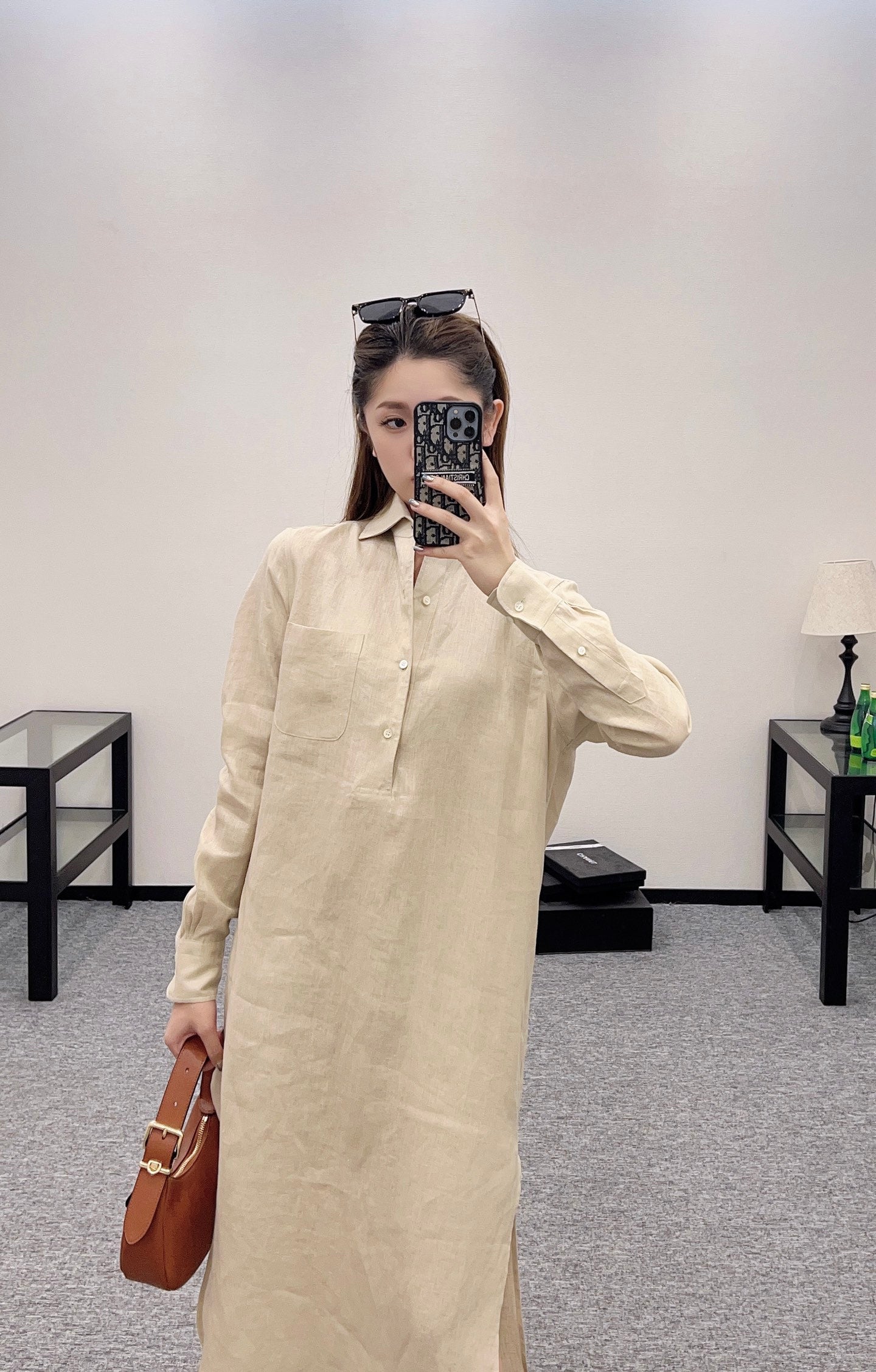 Zm*♥2025 new products are on sale Lapel shirt dress