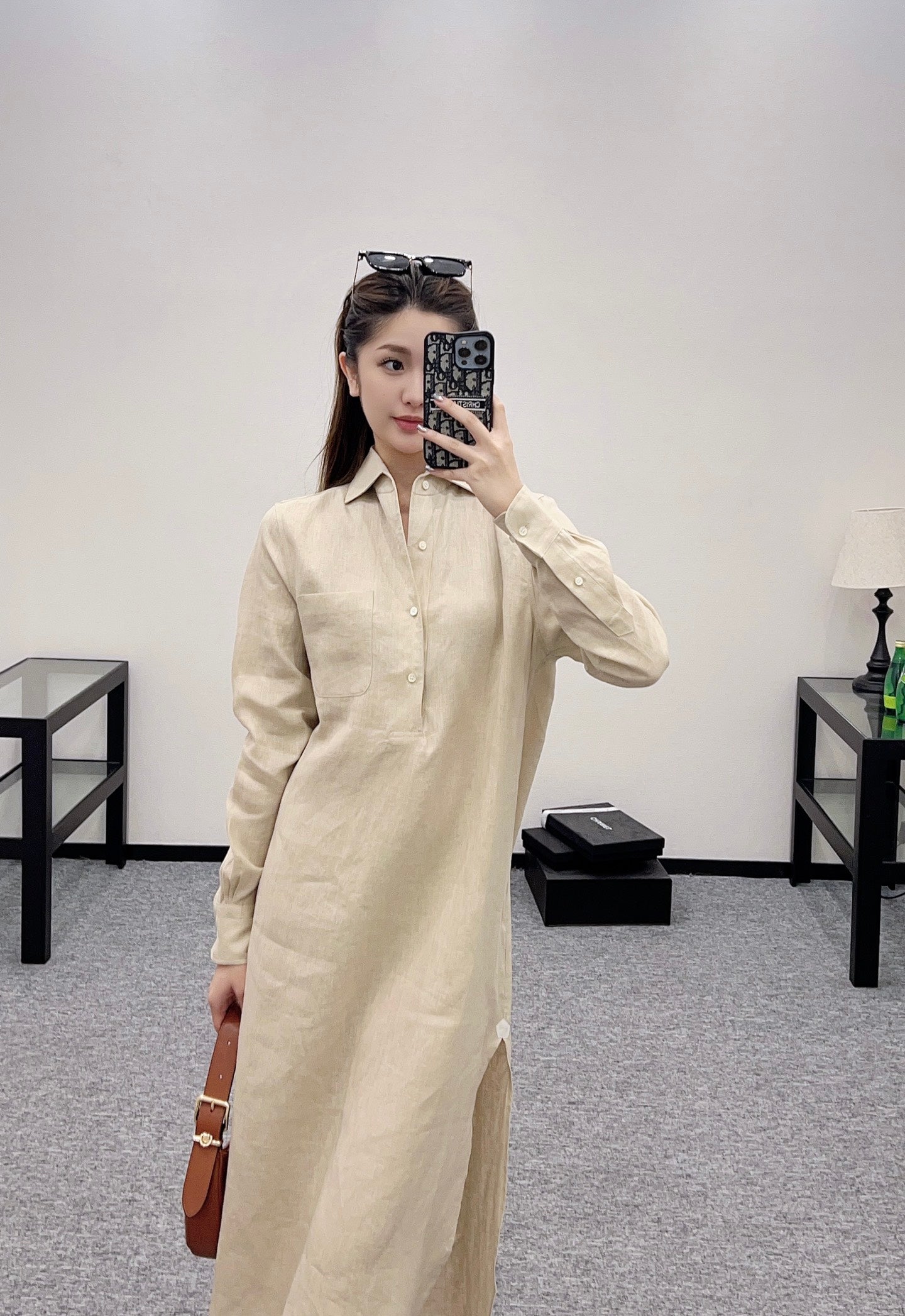 Zm*♥2025 new products are on sale Lapel shirt dress
