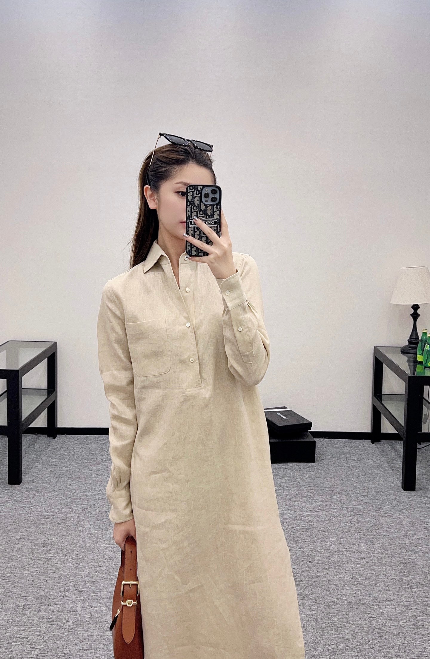 Zm*♥2025 new products are on sale Lapel shirt dress