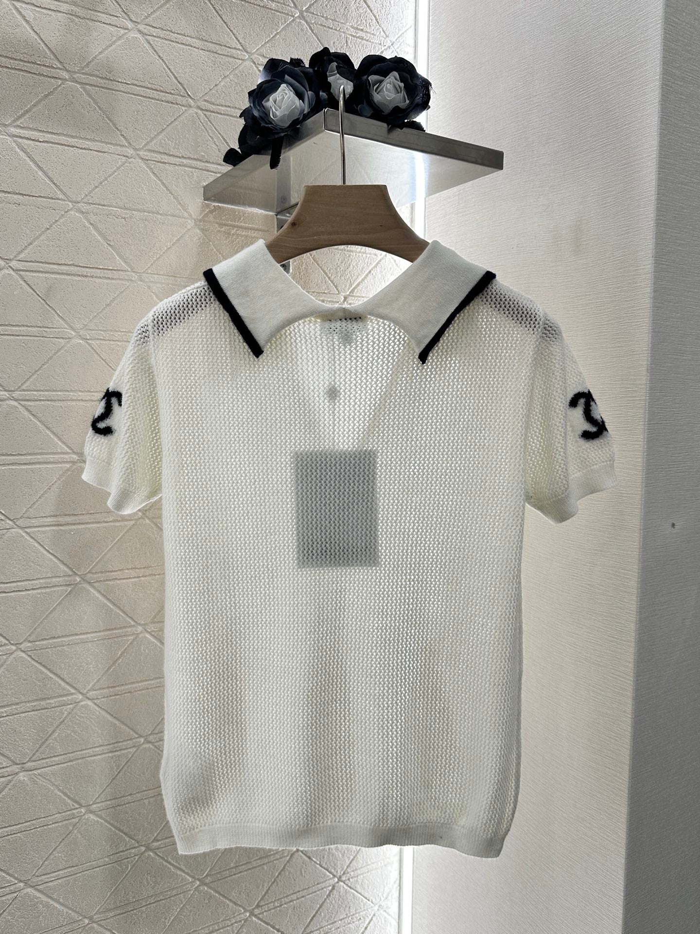C*♥2025 new product Knitted hollow short sleeves